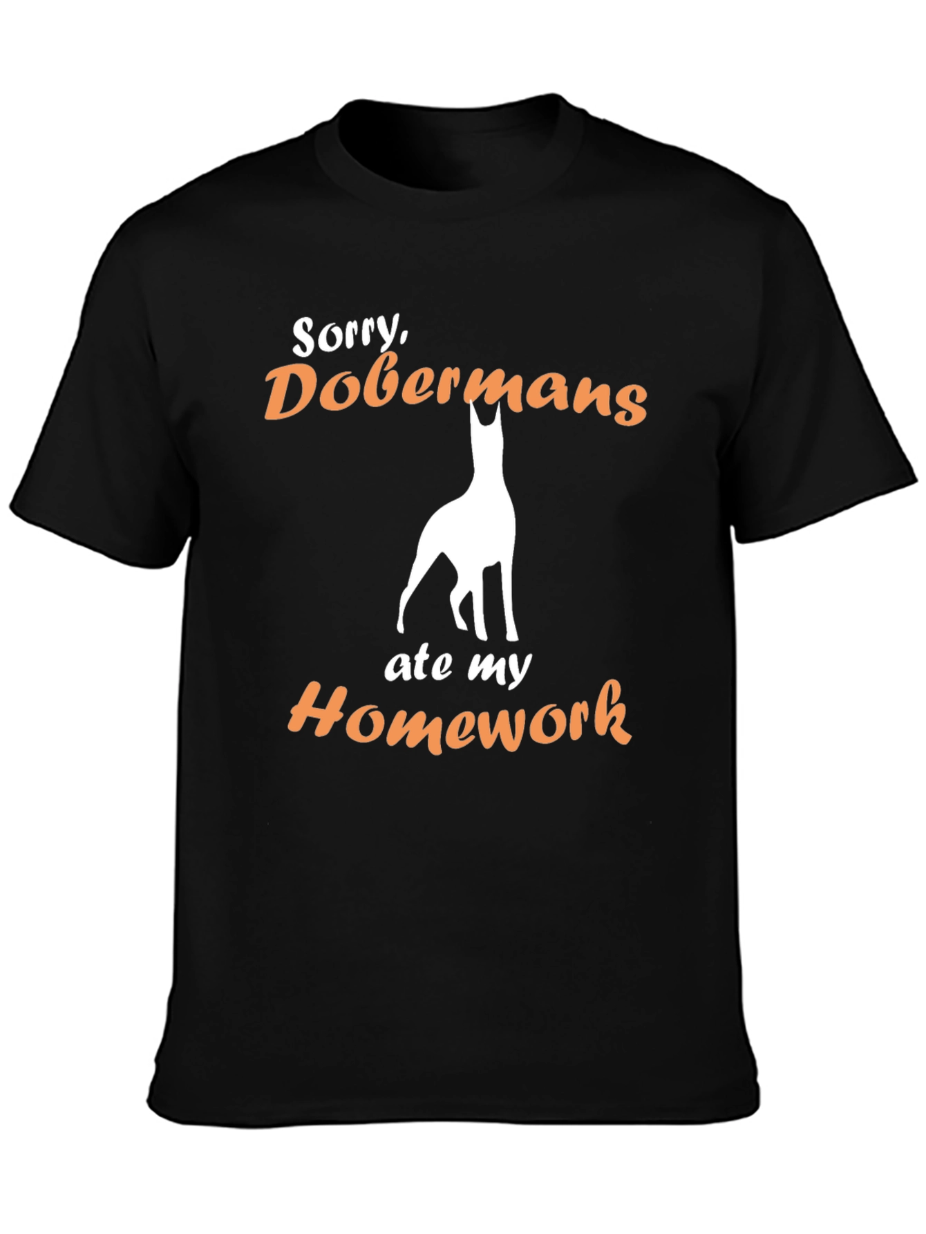 Doberman Ate My Homework Funny T-Shirt