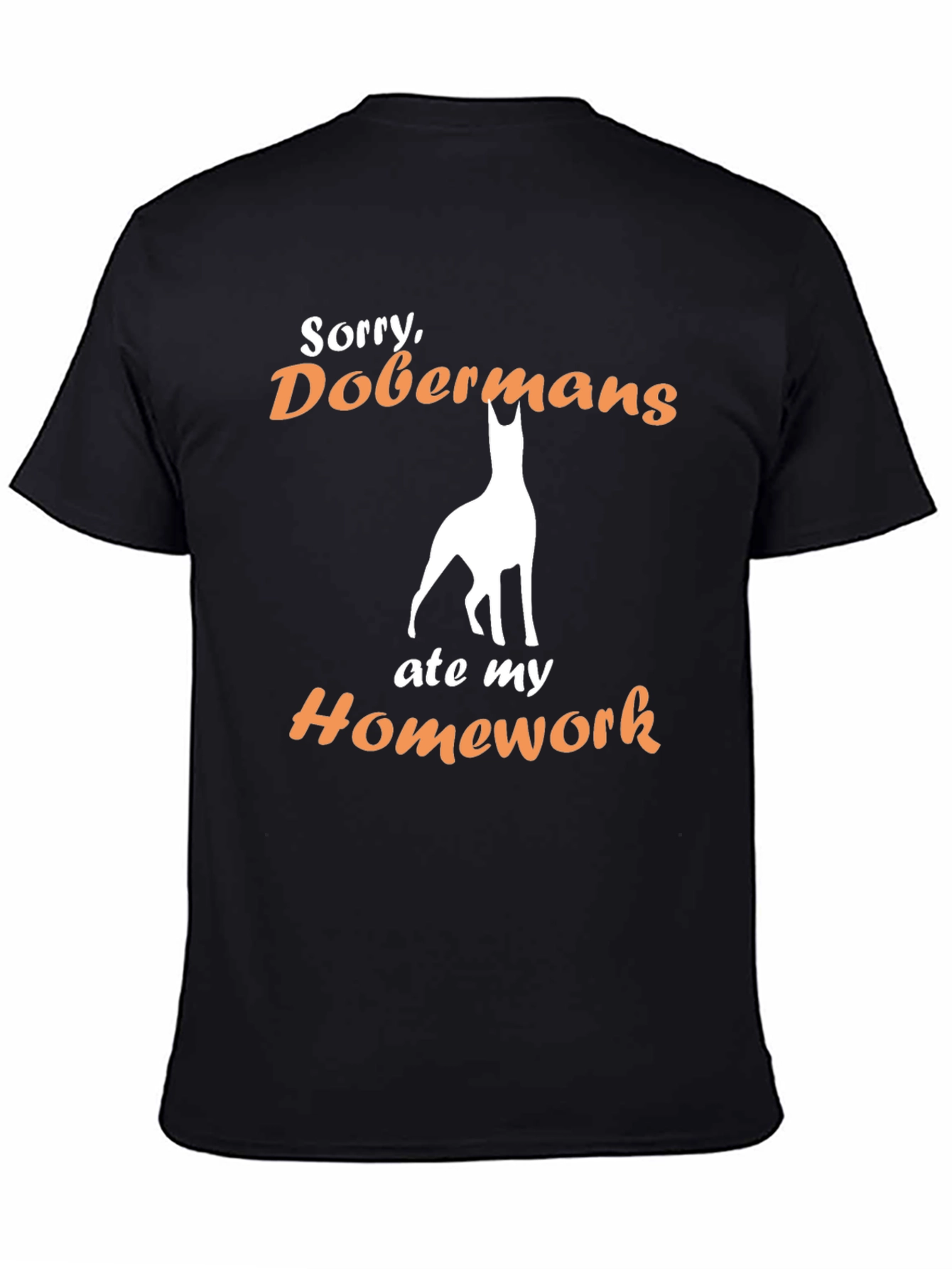 Doberman Ate My Homework Funny T-Shirt