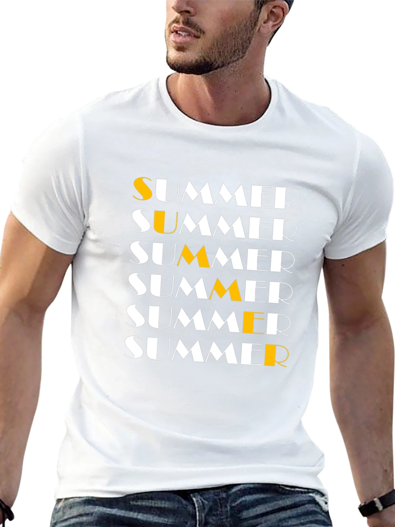 Summer Text Graphic Black T-Shirt