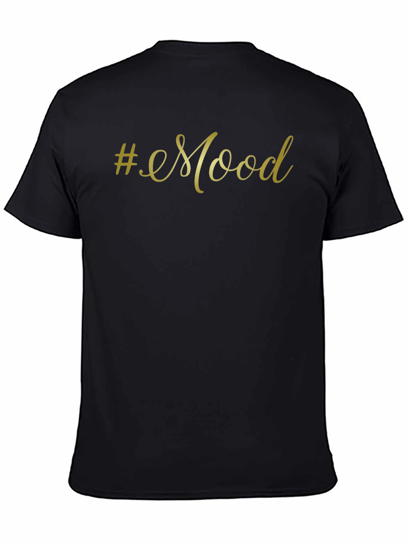 #Mood Black T-Shirt - Casual Style