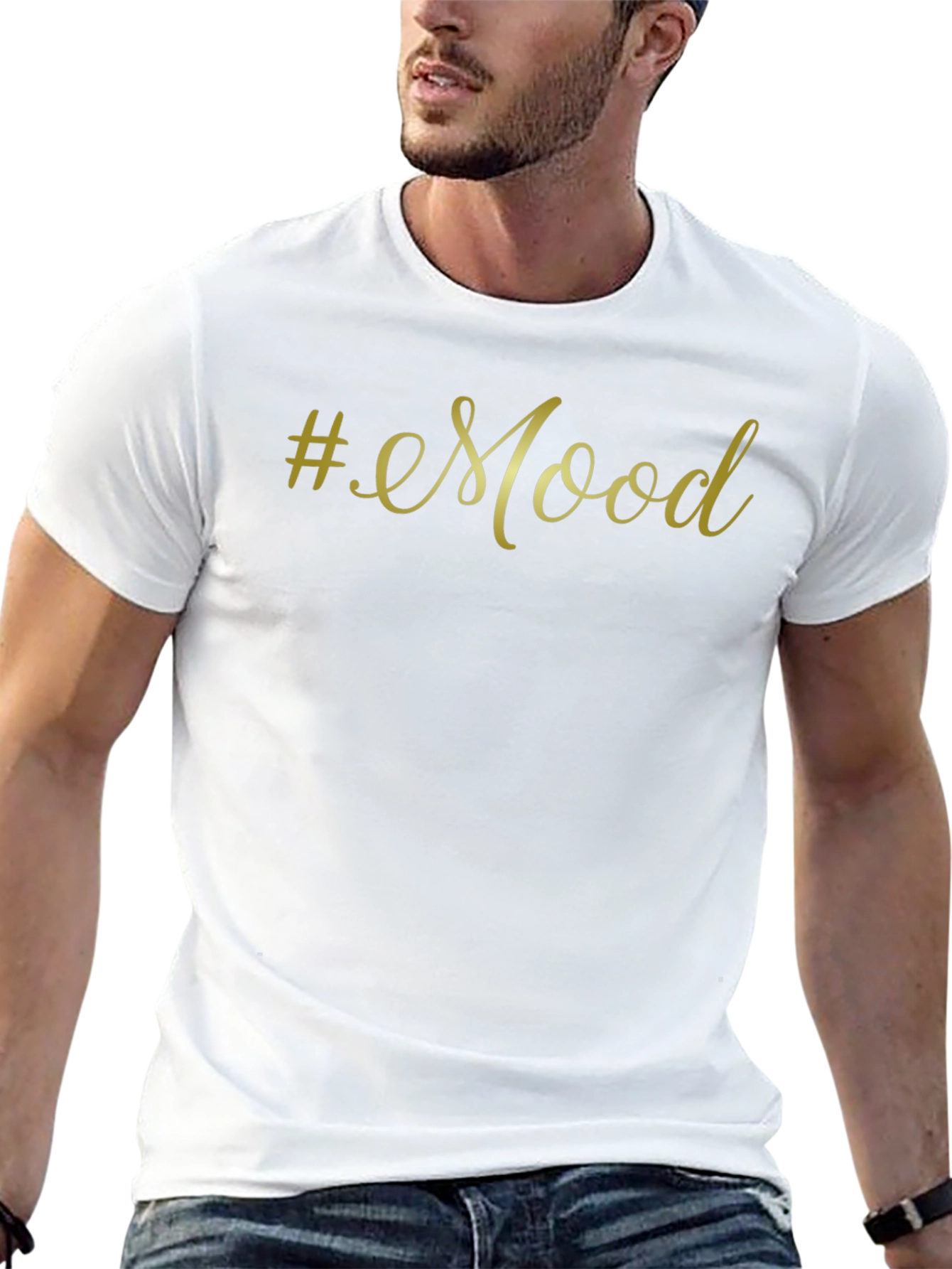 #Mood Black T-Shirt - Casual Style