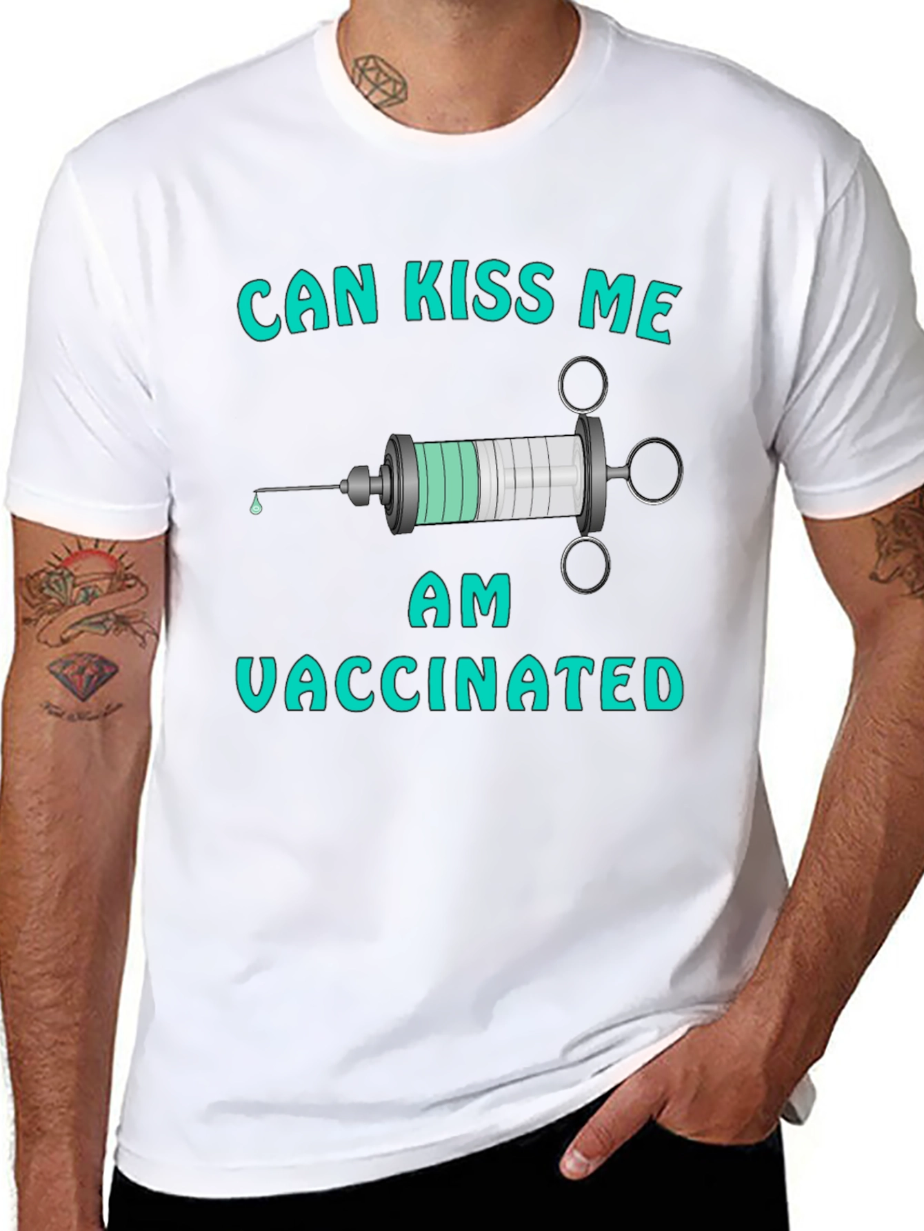 Can Kiss Me I Am Vaccinated Graphic Tee