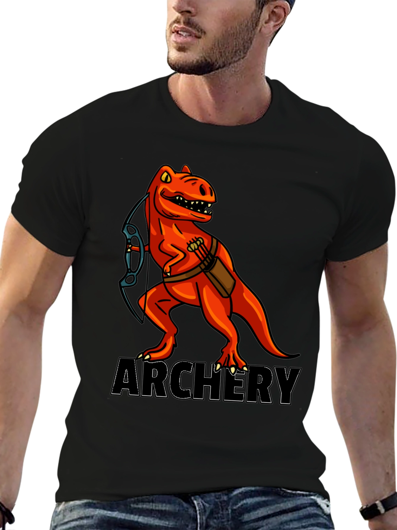 Dino Archery Black T-Shirt