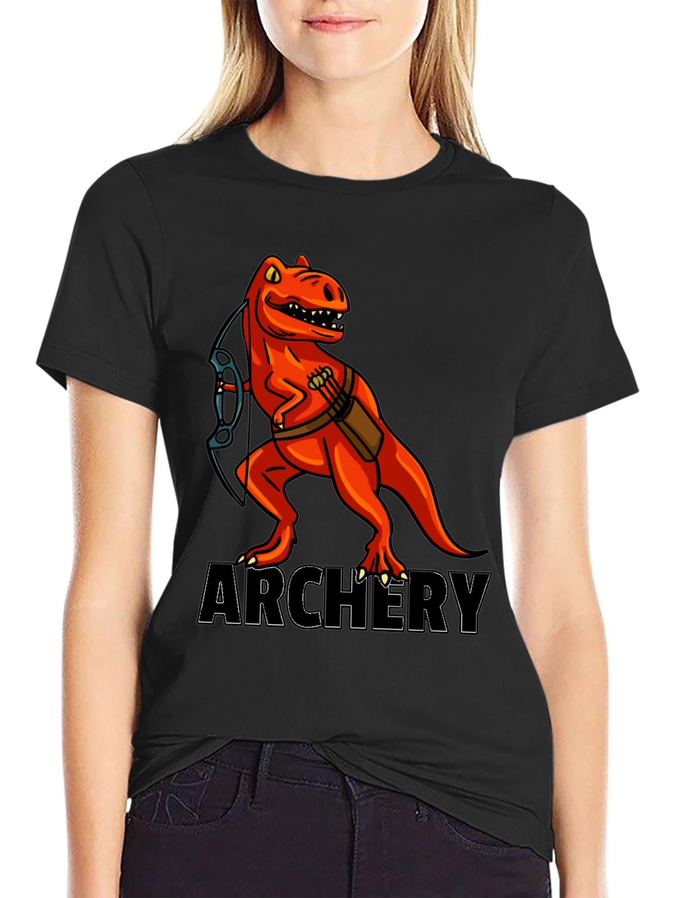 Dino Archery Black T-Shirt
