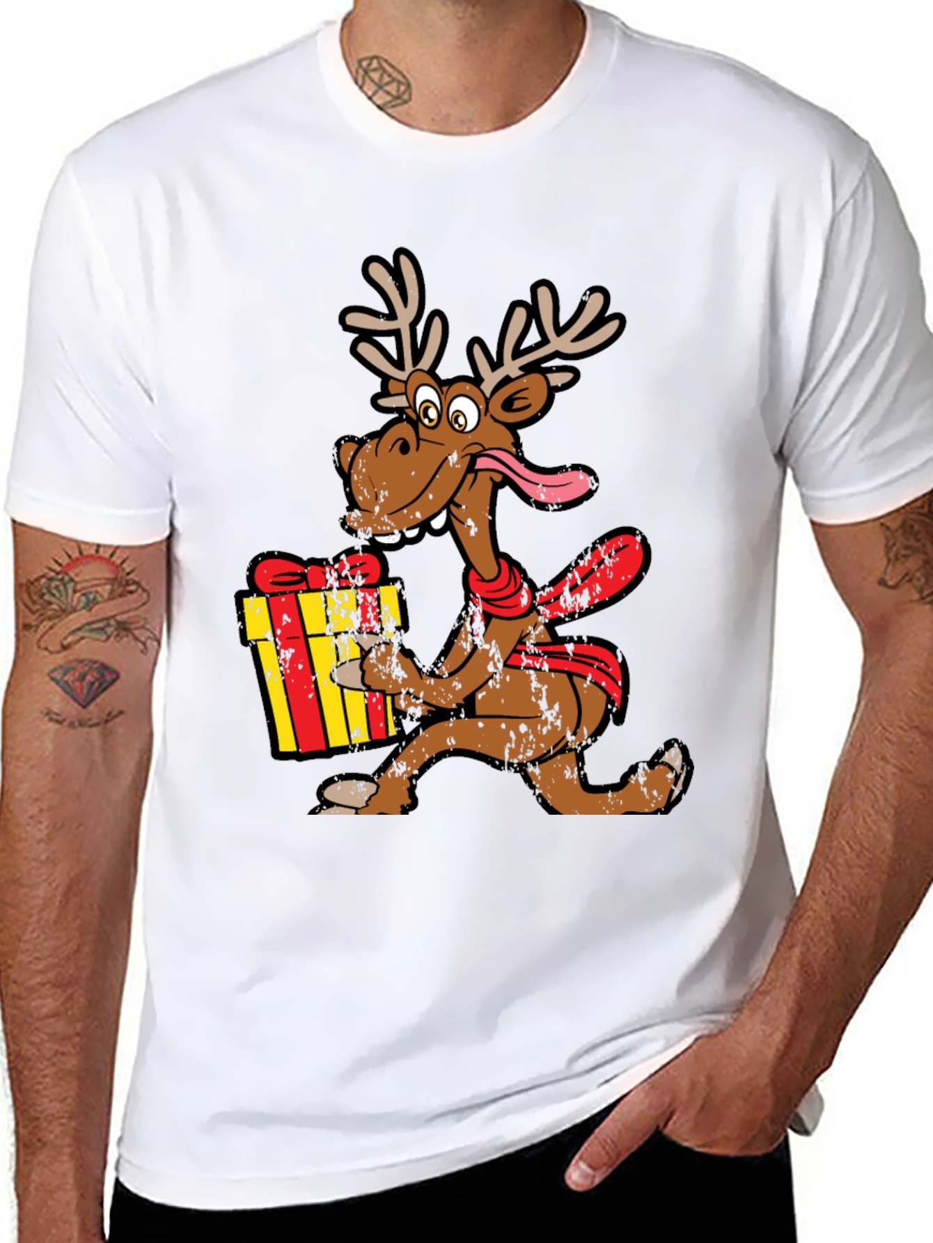 Funny Christmas Reindeer Gift T-Shirt