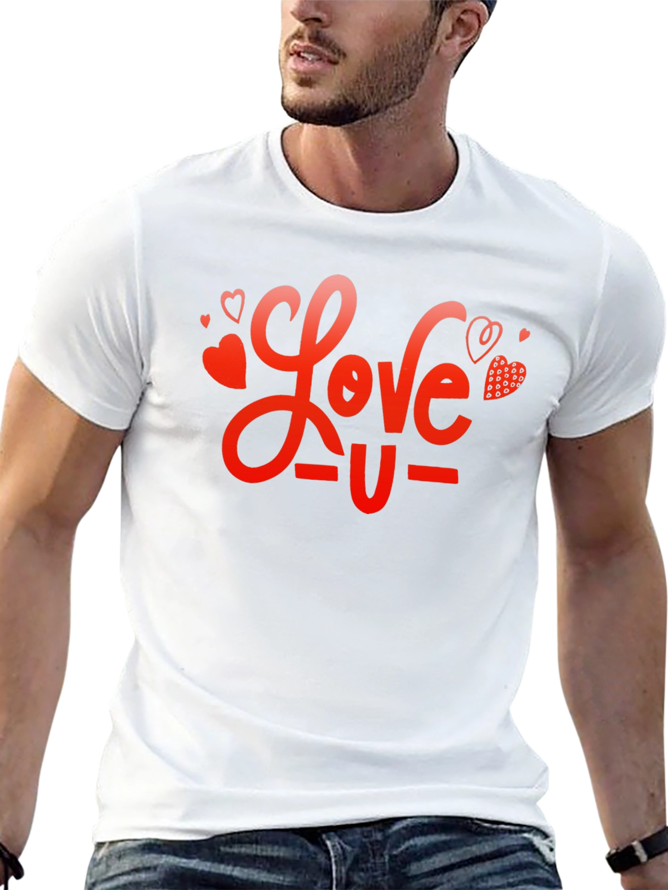 Love U Graphic Black T-Shirt