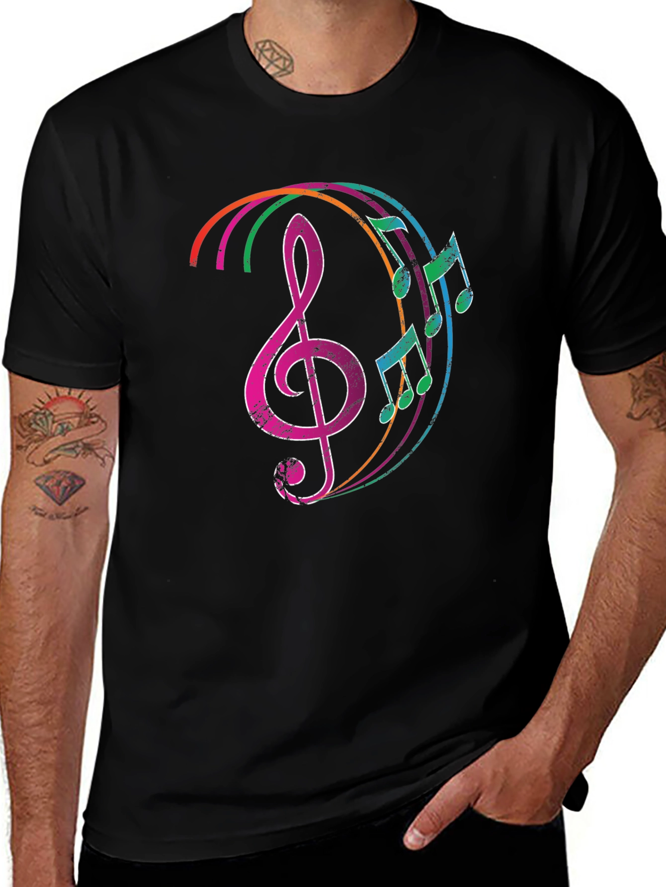 Musical Note Treble Clef Graphic Tee