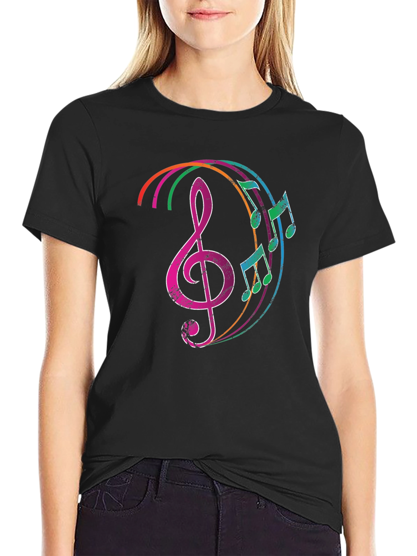 Musical Note Treble Clef Graphic Tee