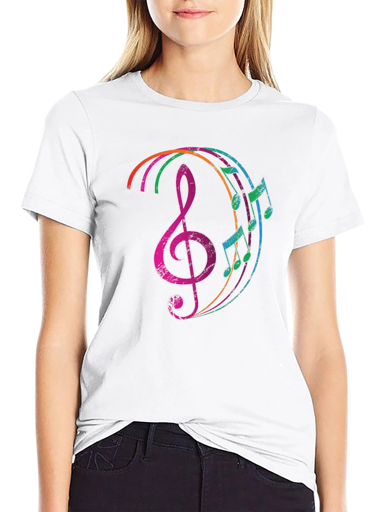 Musical Note Treble Clef Graphic Tee