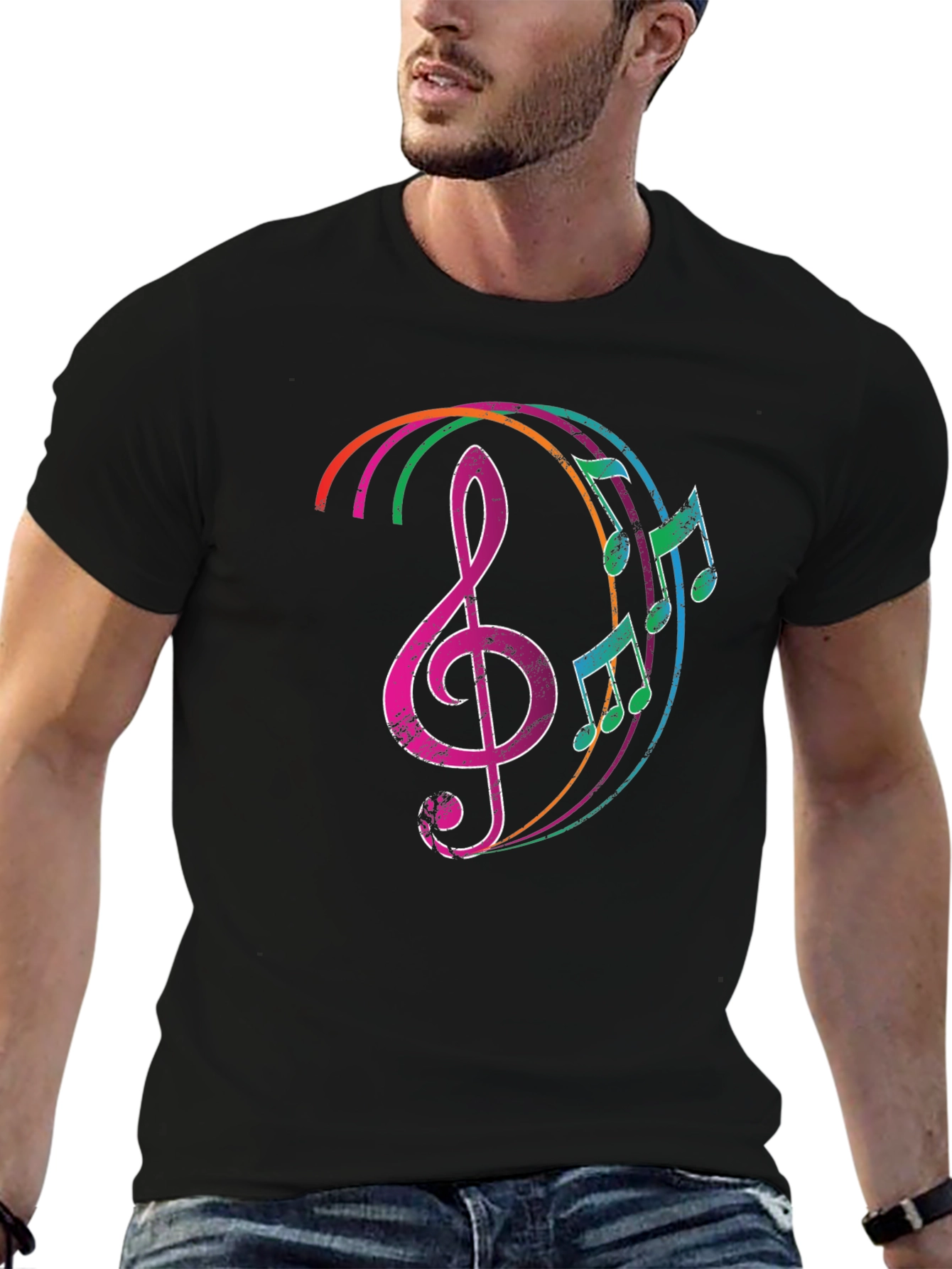 Musical Note Treble Clef Graphic Tee
