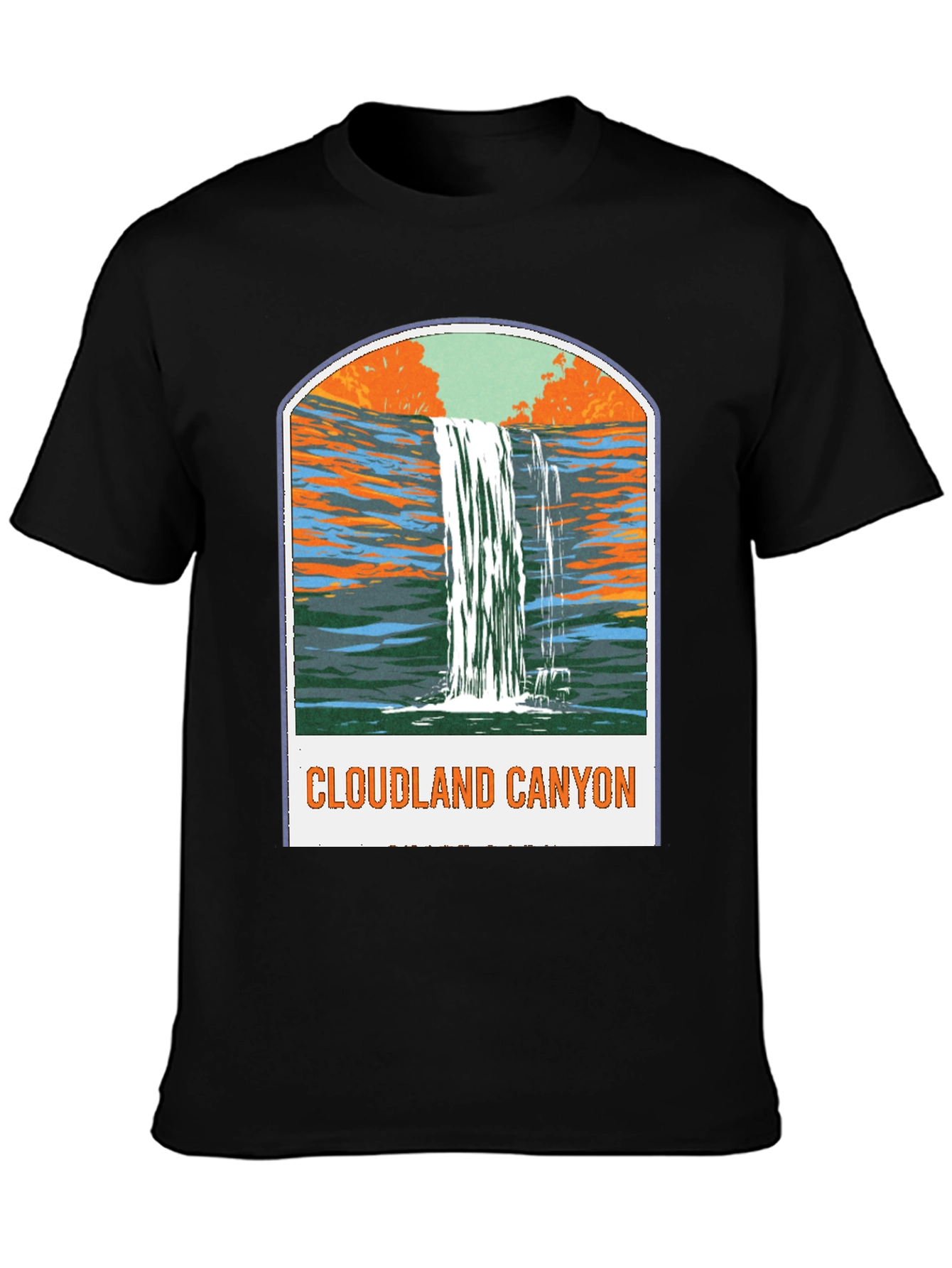 Cloudland Canyon Graphic Tee - Black Cotton T-Shirt