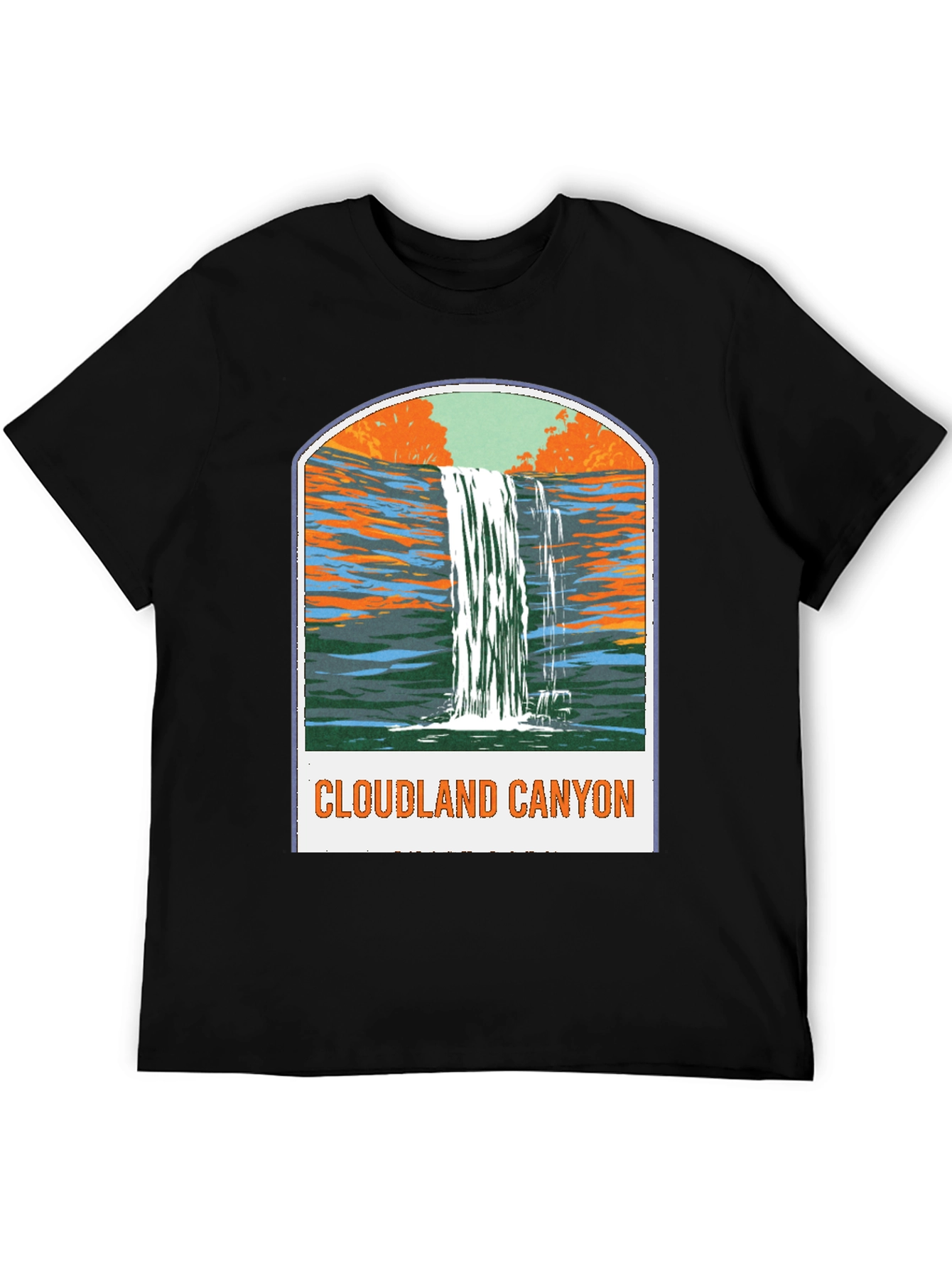 Cloudland Canyon Graphic Tee - Black Cotton T-Shirt