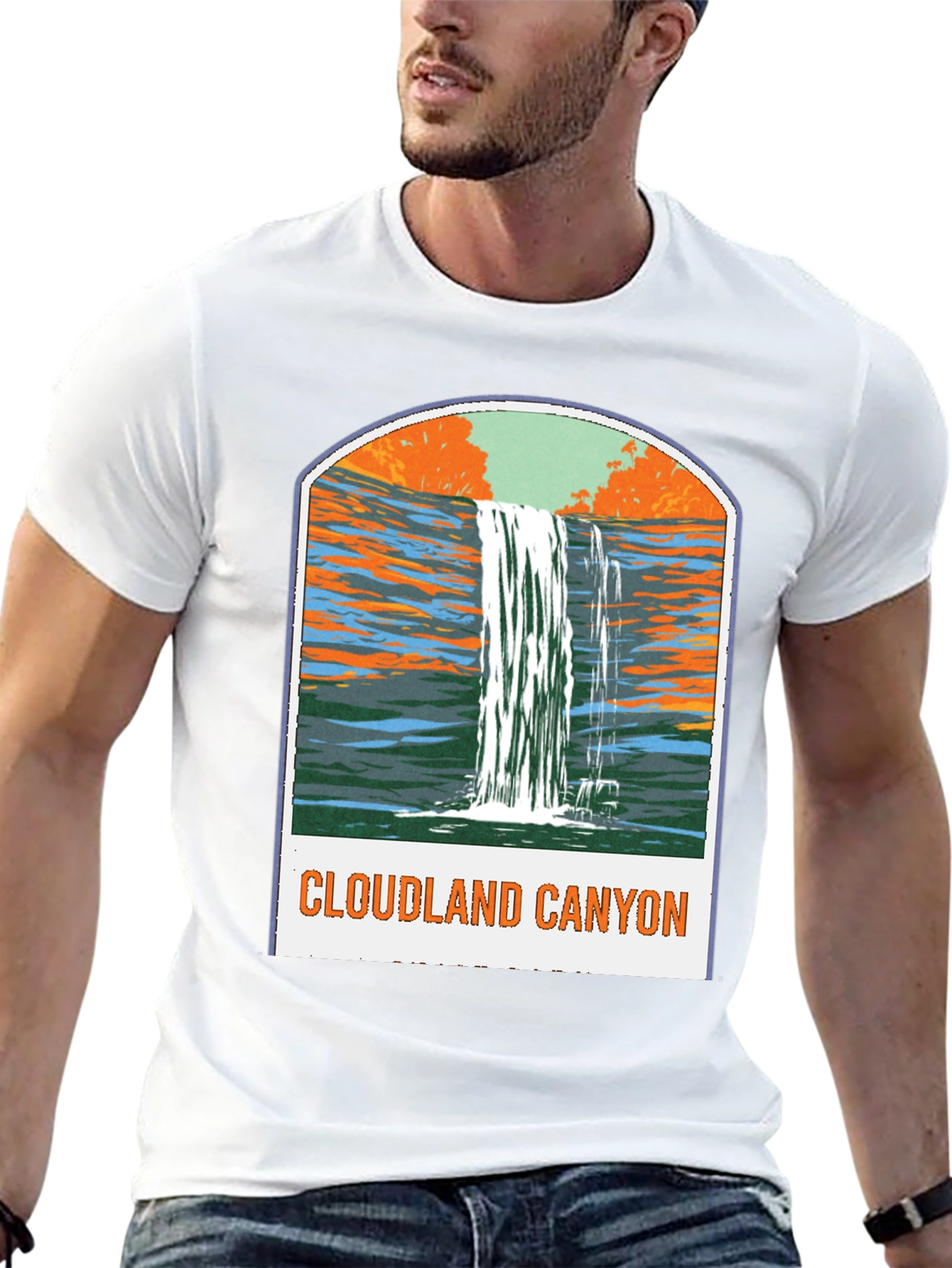 Cloudland Canyon Graphic Tee - Black Cotton T-Shirt