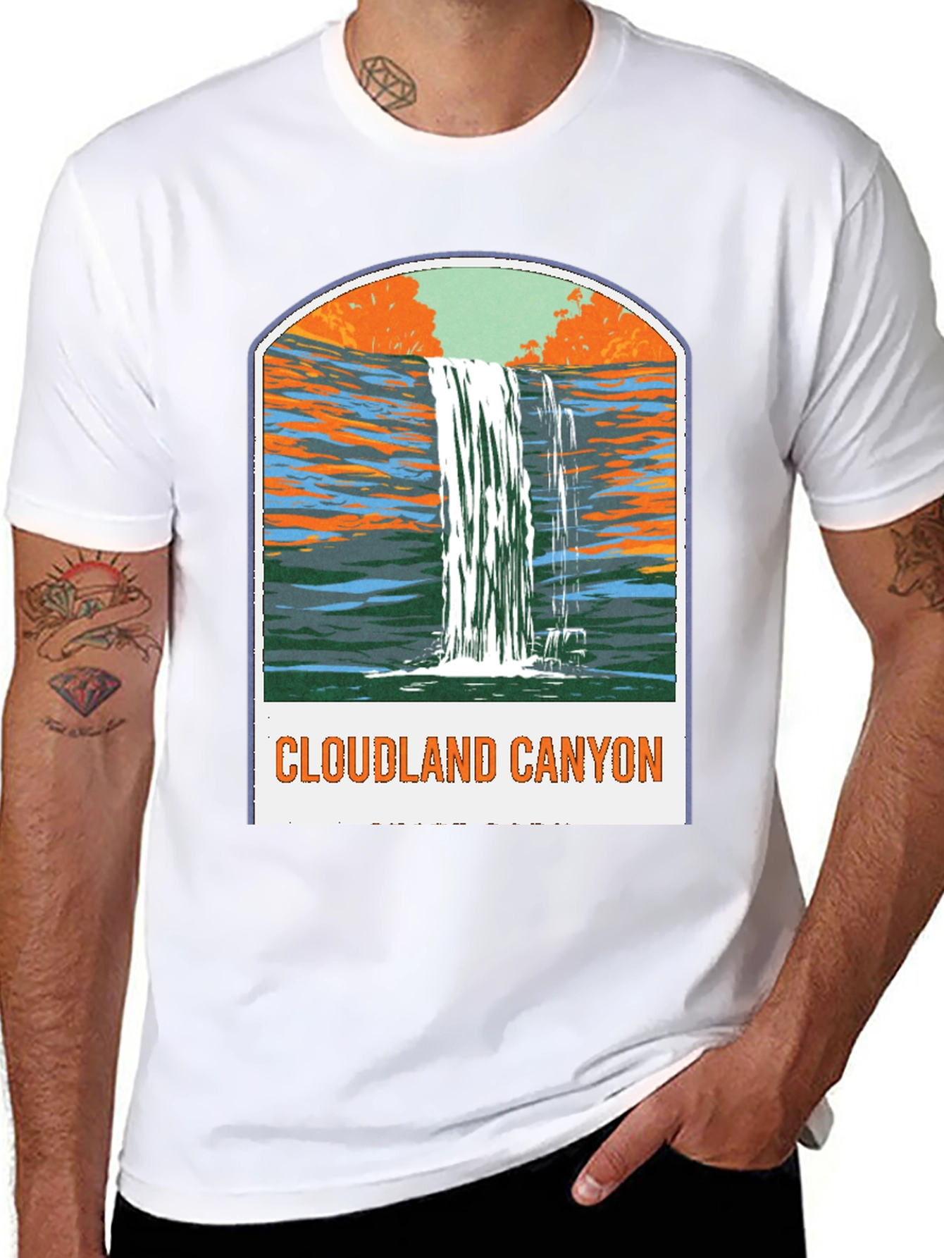 Cloudland Canyon Graphic Tee - Black Cotton T-Shirt