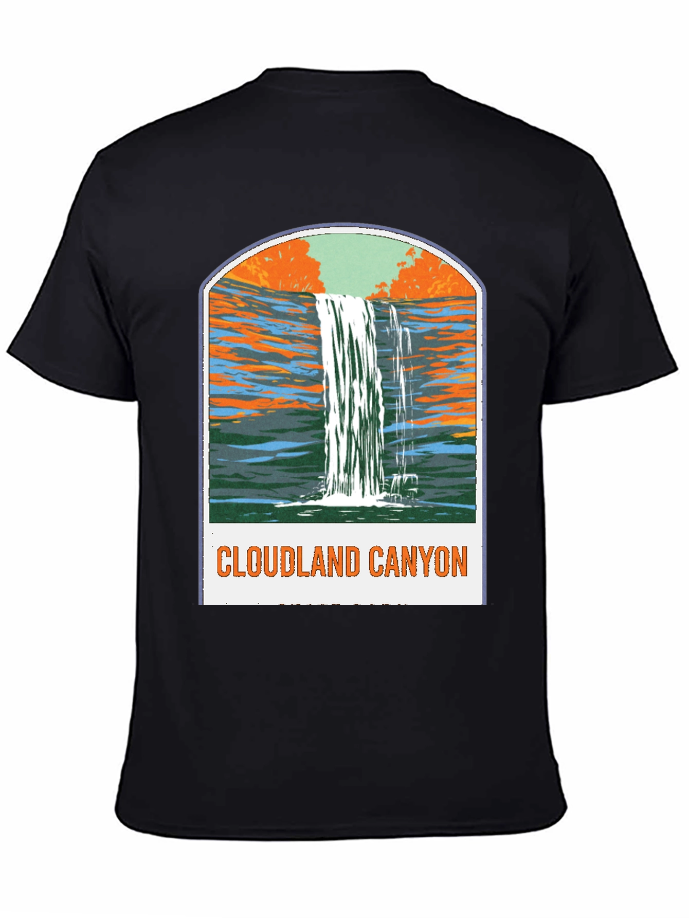Cloudland Canyon Graphic Tee - Black Cotton T-Shirt