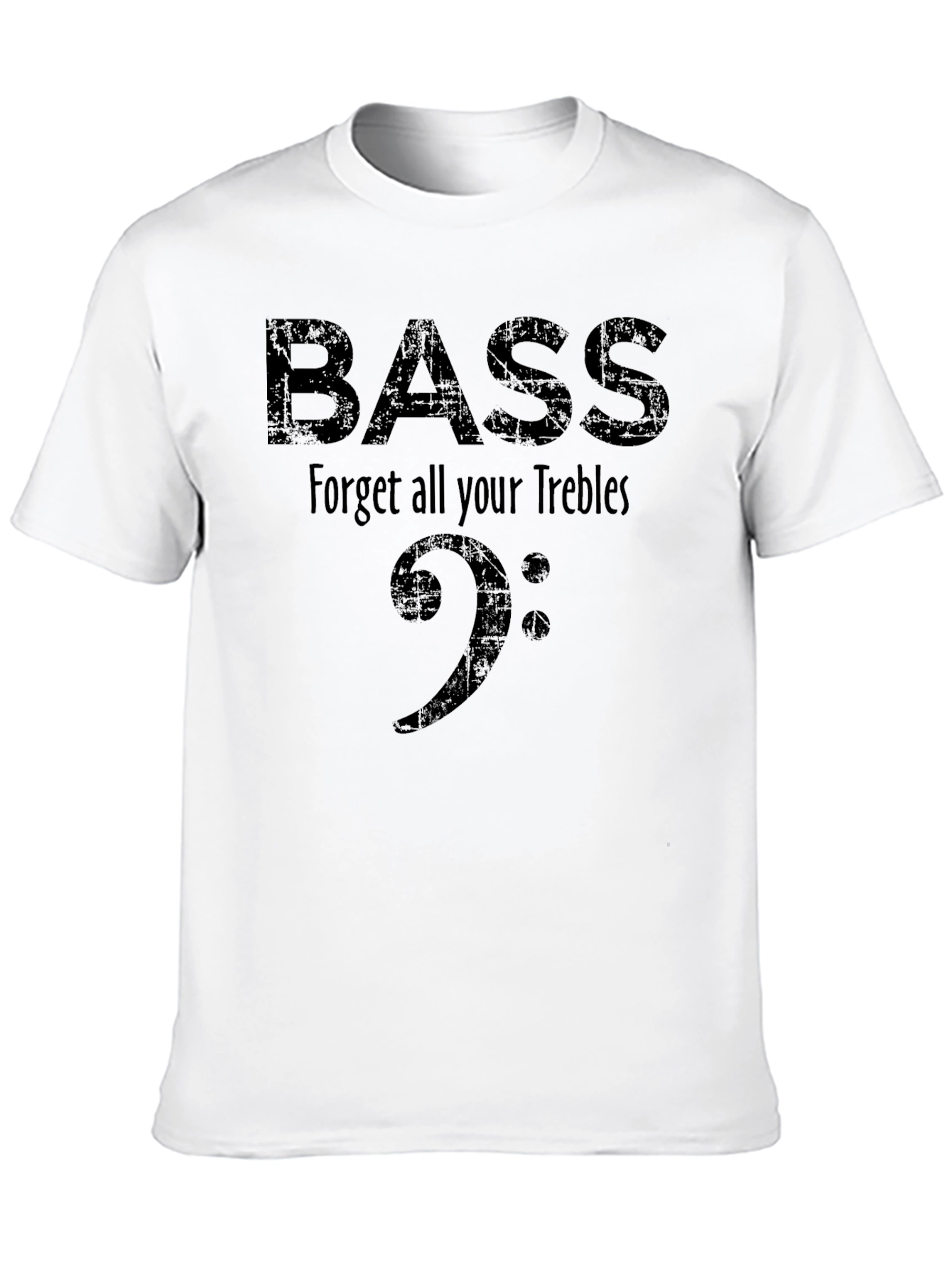 Bass Clef Graphic Tee - Black Music Shirt