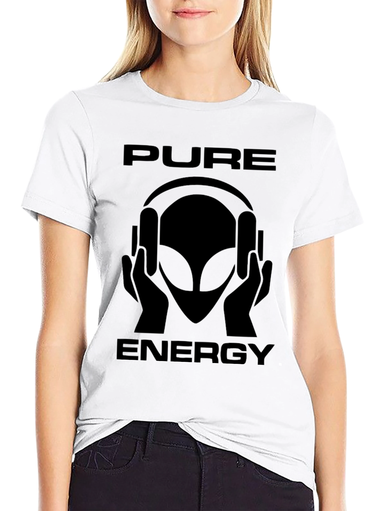 Pure Energy Alien Headphone Graphic T-Shirt