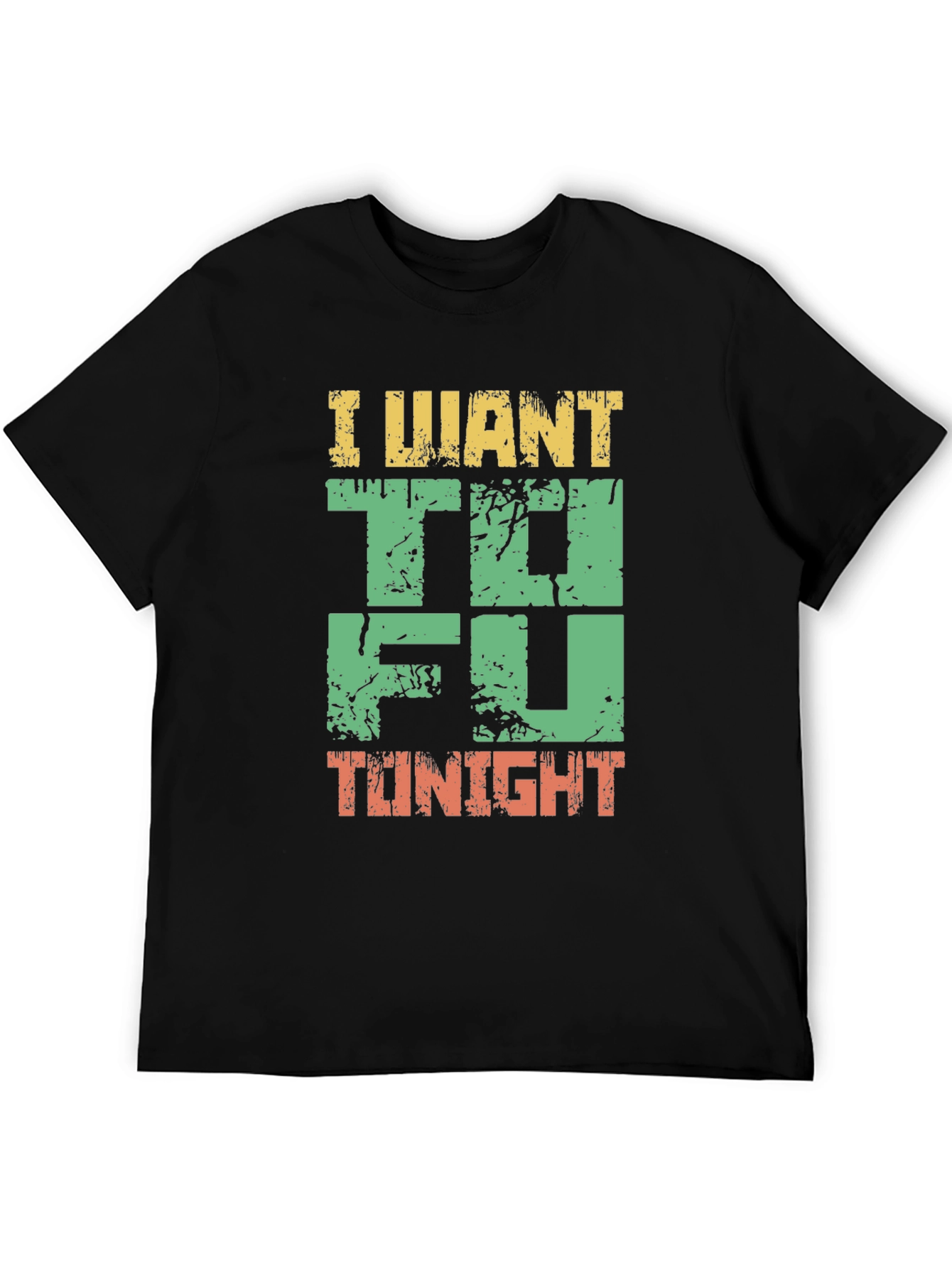I Want Tofu Tonight Graphic T-Shirt - Black