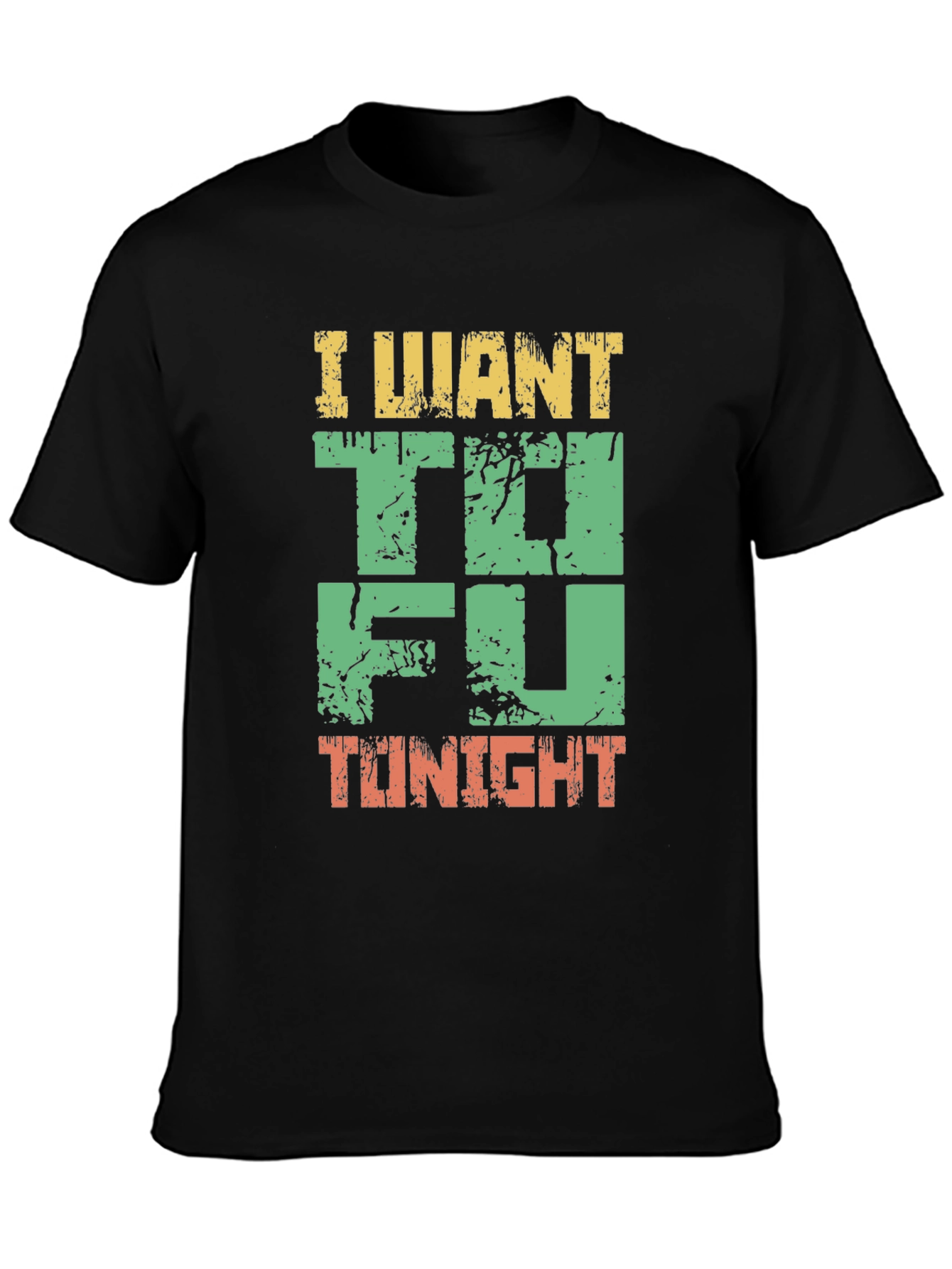 I Want Tofu Tonight Graphic T-Shirt - Black