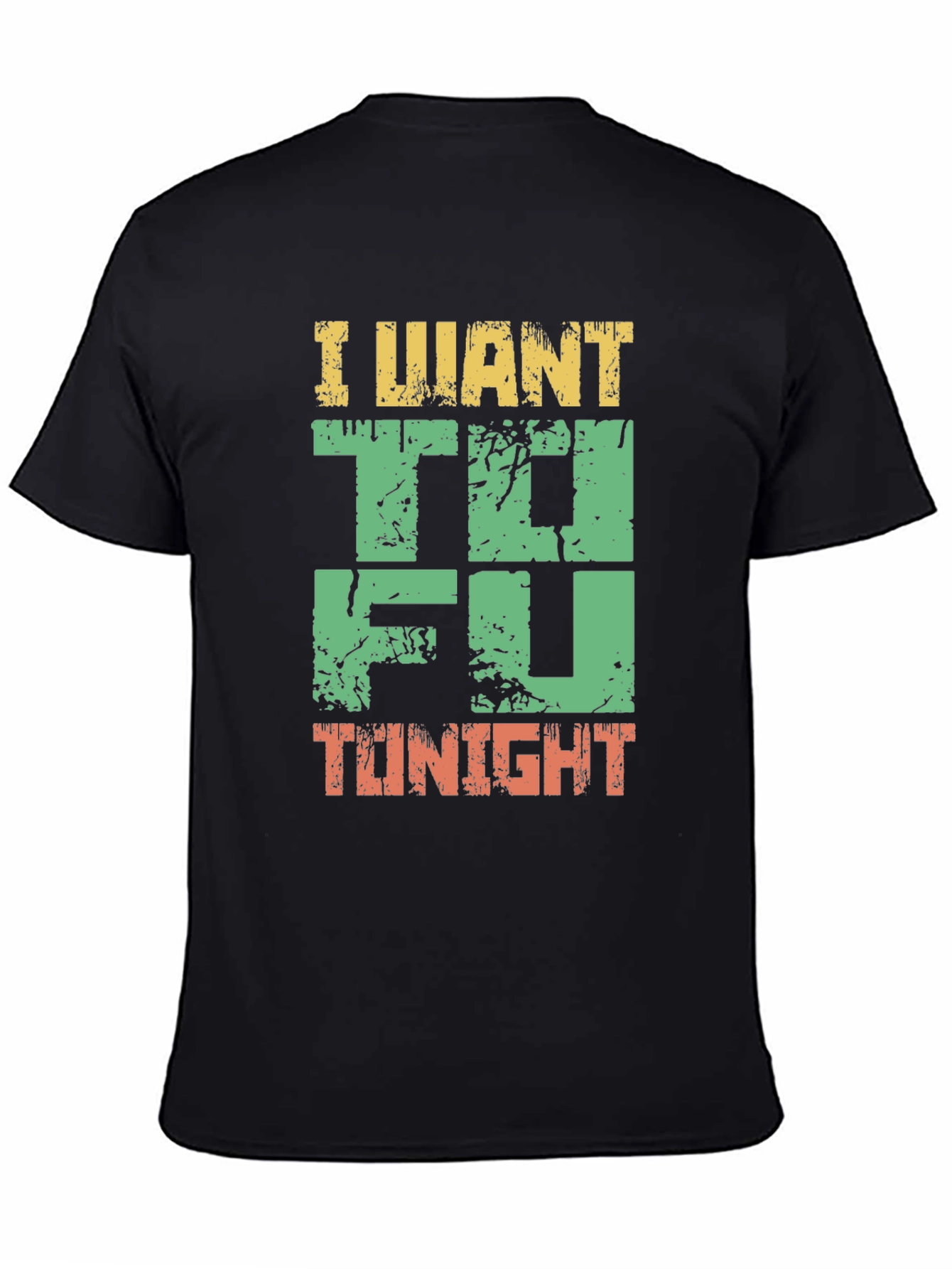 I Want Tofu Tonight Graphic T-Shirt - Black