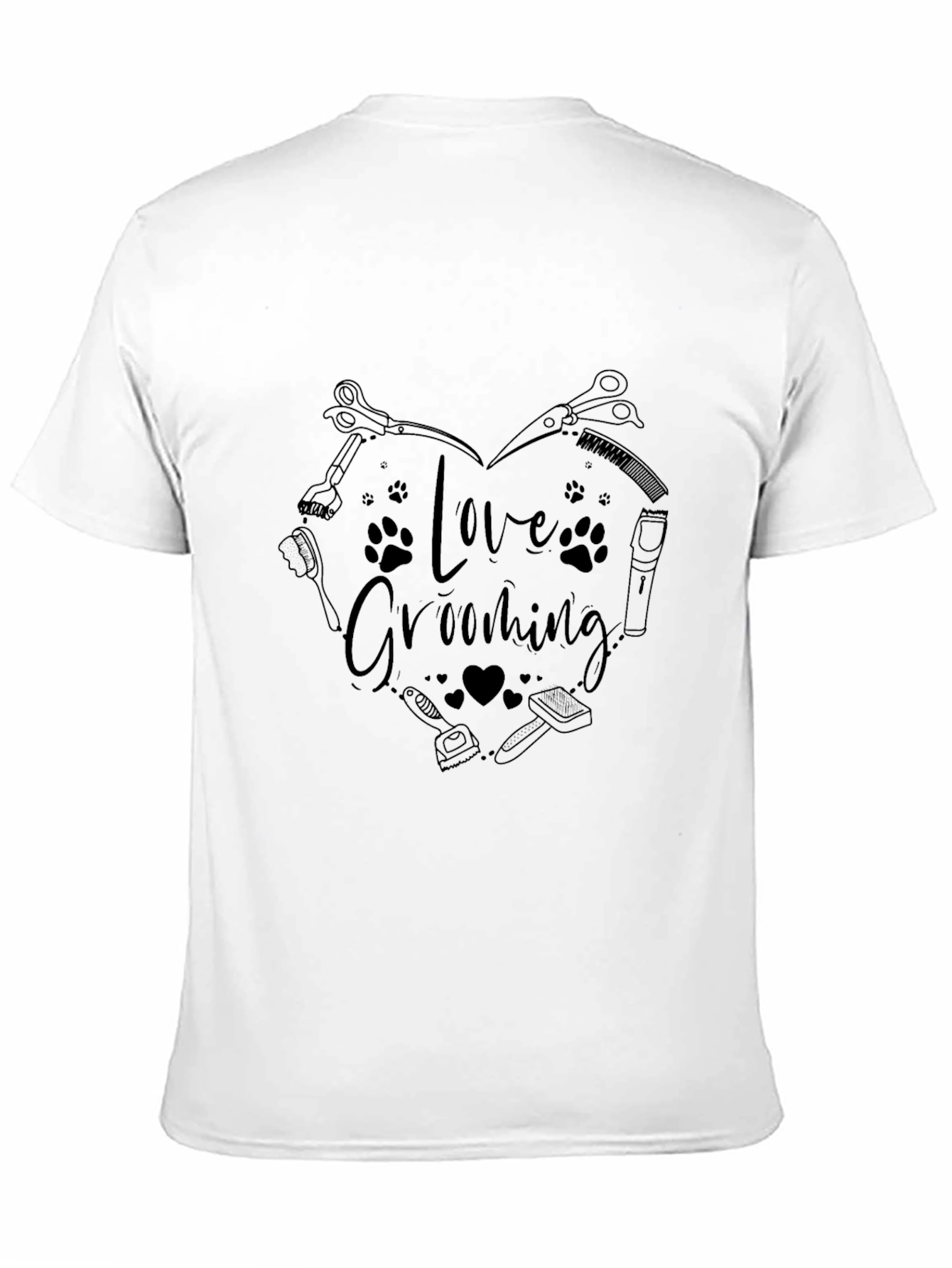 Love Grooming Graphic Tee - Stylish Pet Groomer Shirt