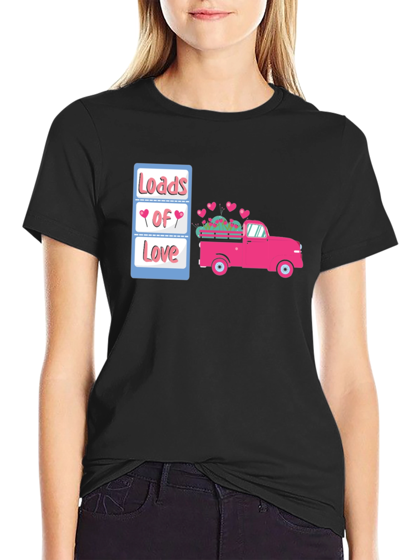Loads of Love Valentines Truck Graphic Tee