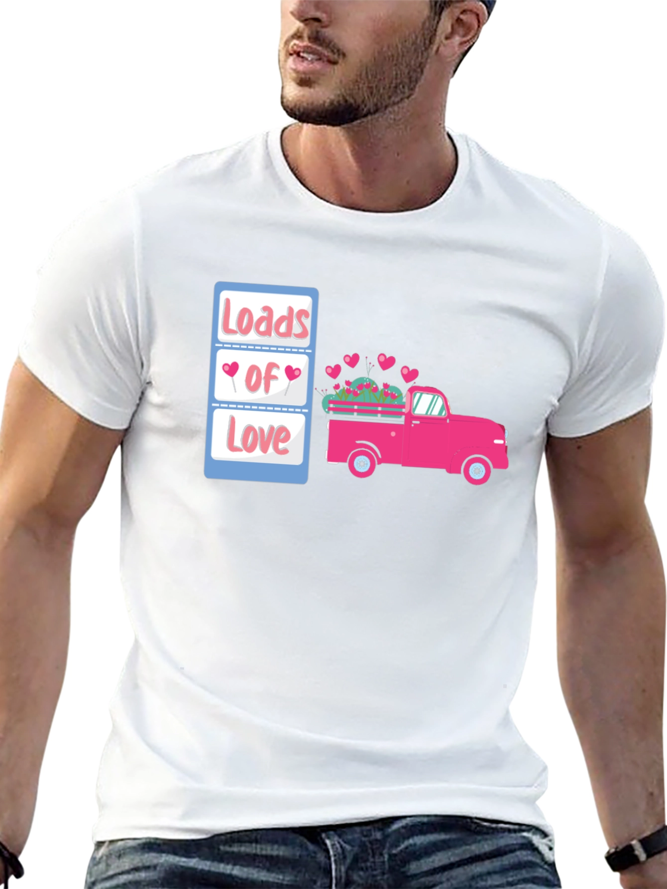 Loads of Love Valentines Truck Graphic Tee