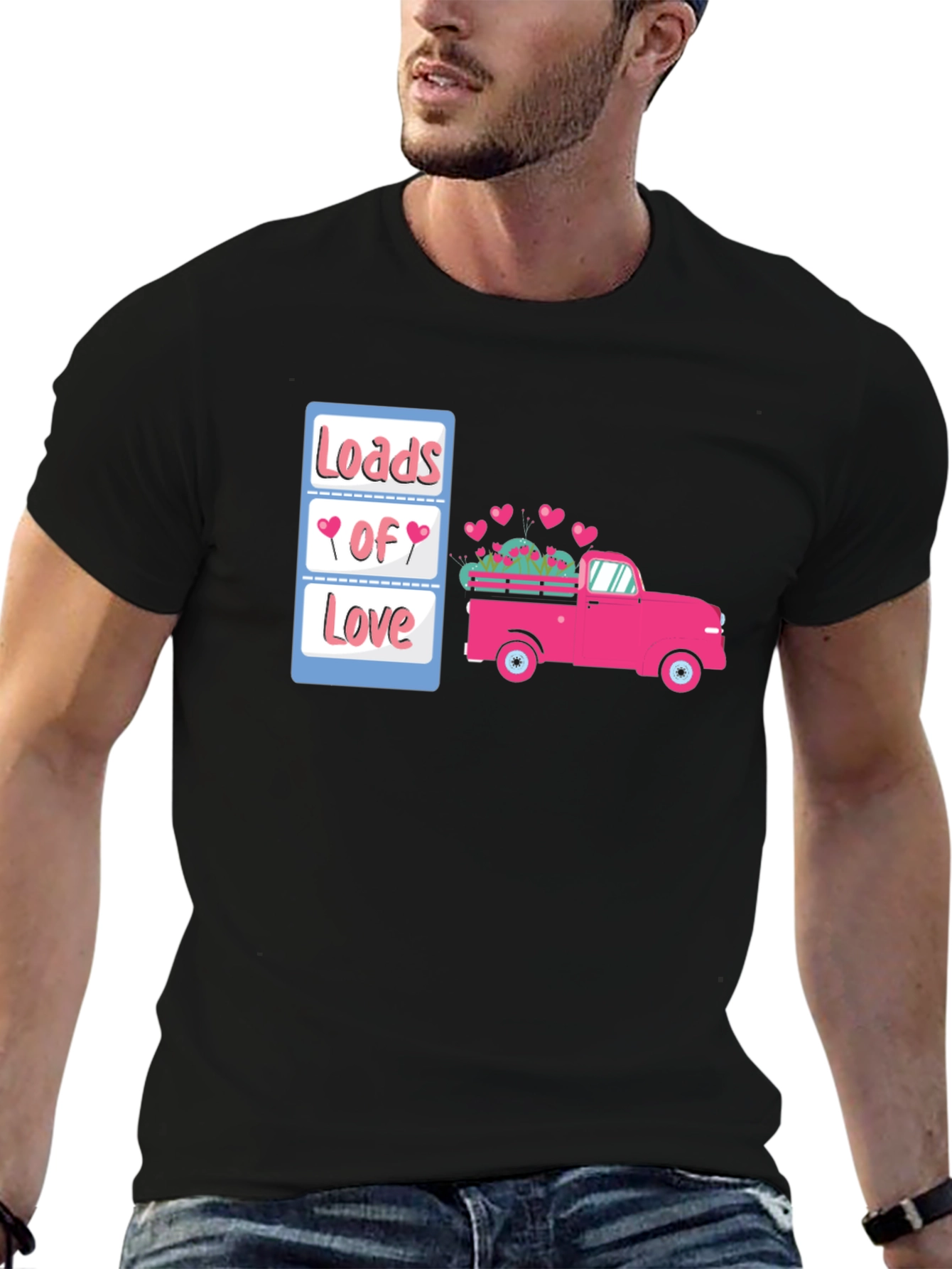 Loads of Love Valentines Truck Graphic Tee