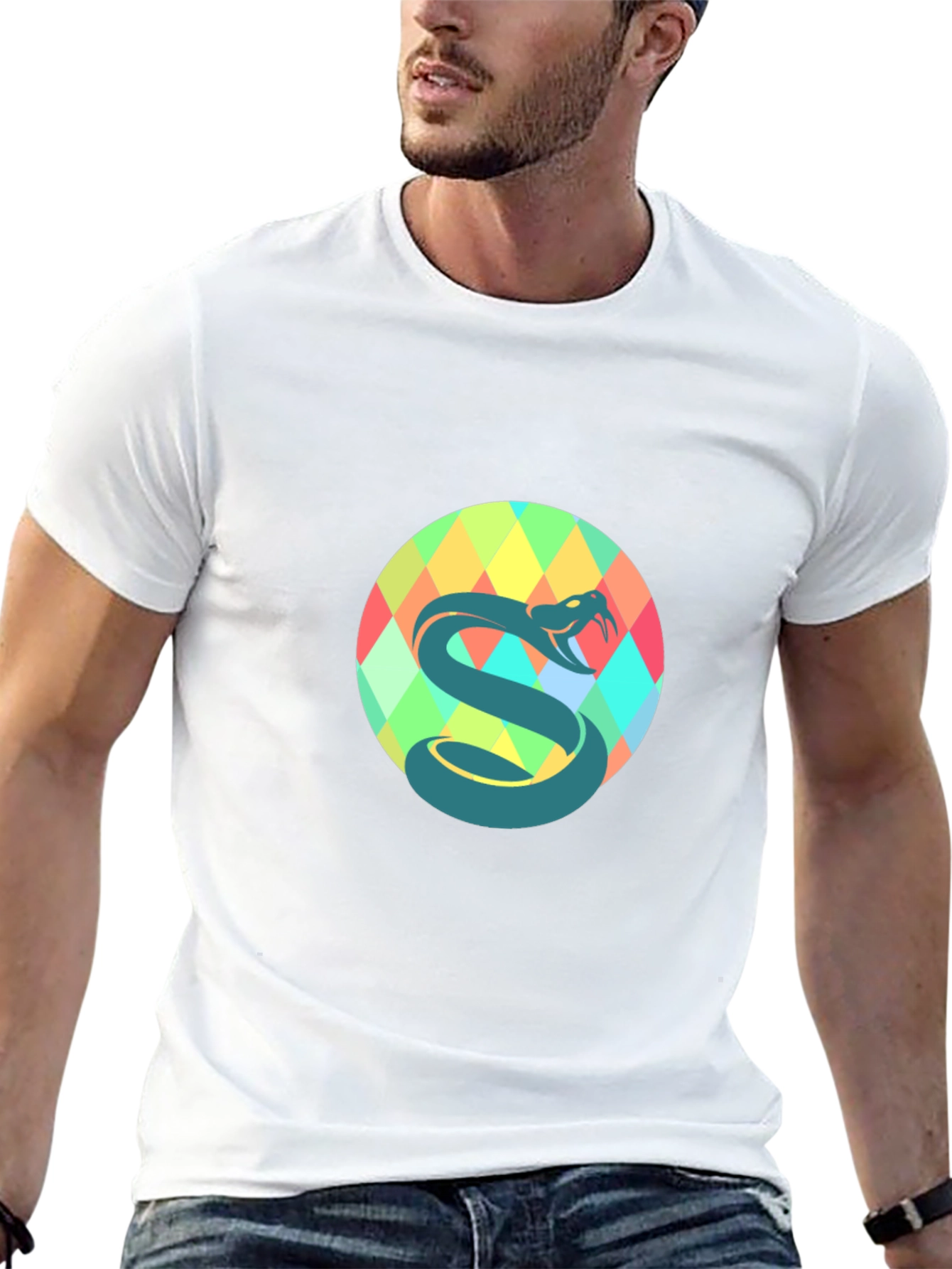 Snake Graphic Black T-Shirt