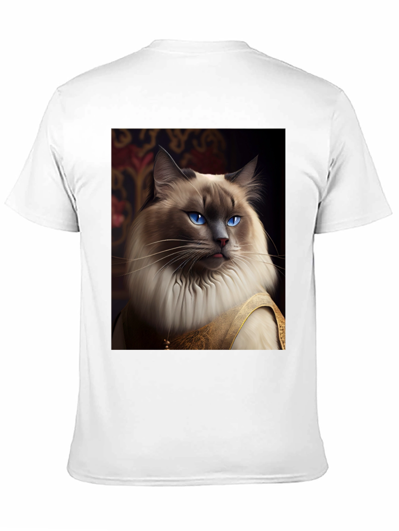 Regal Cat Graphic Tee - Unique Animal Design