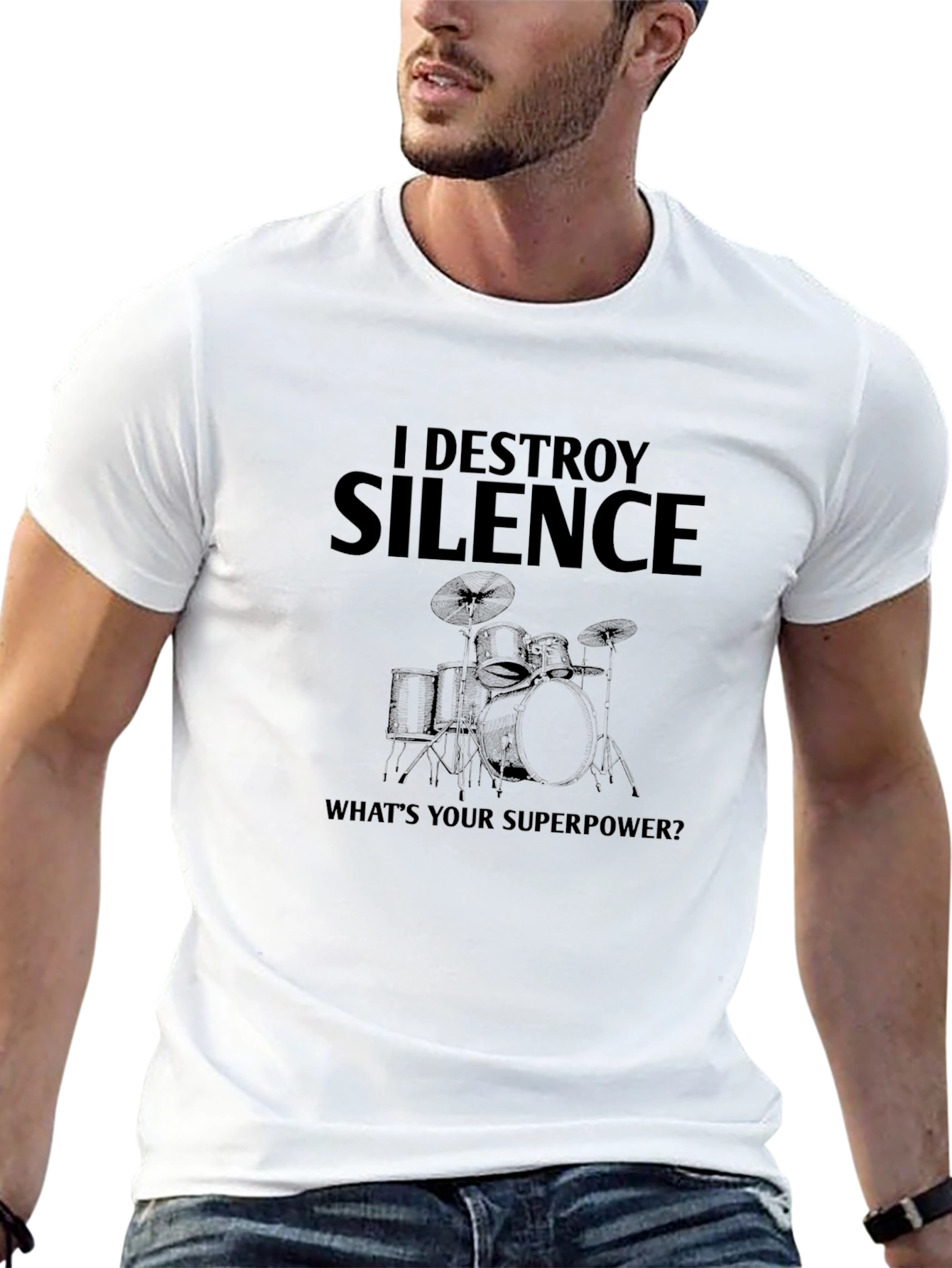 I Destroy Silence Drummer T-Shirt