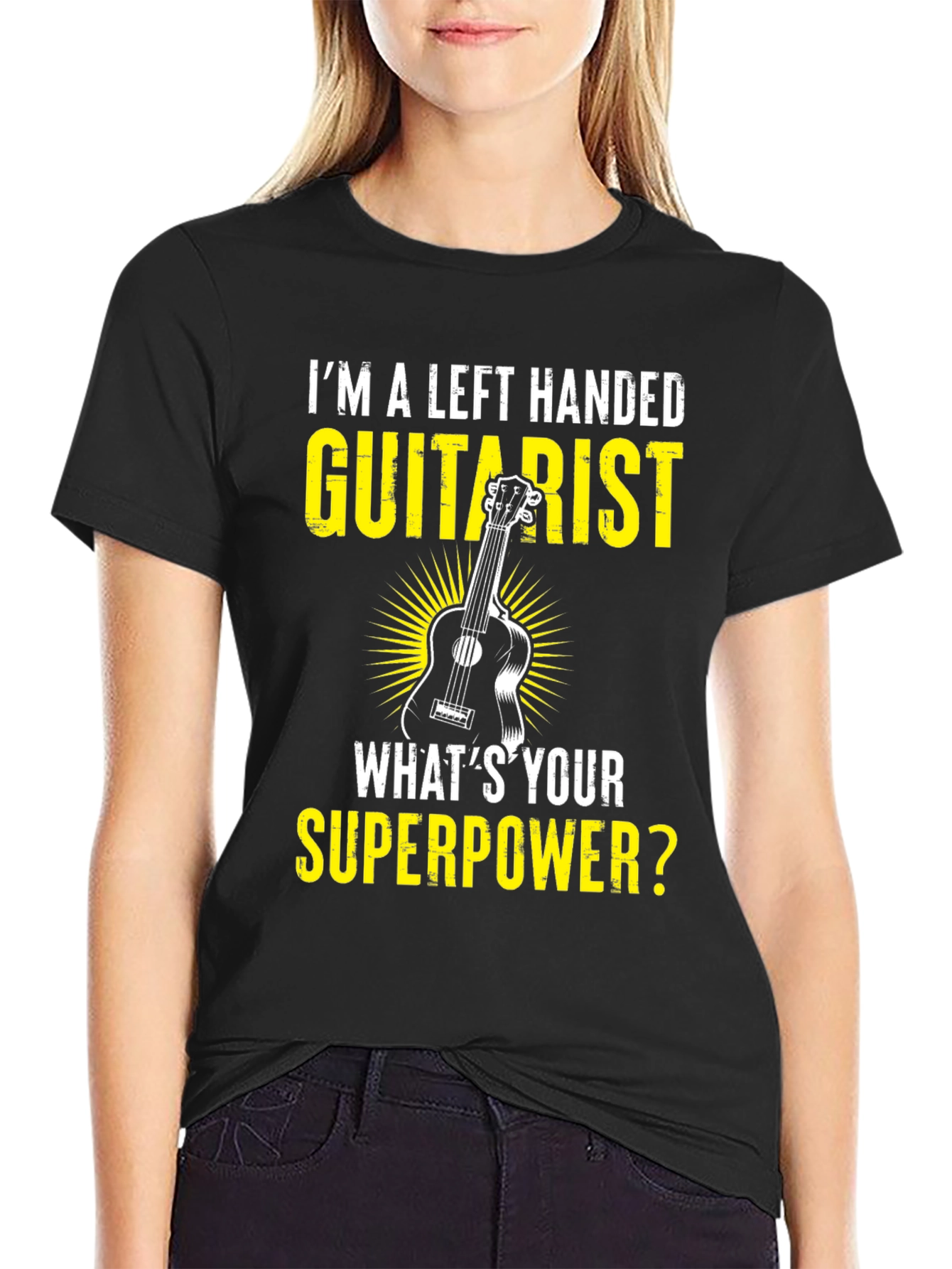 Left Handed Guitarist Superpower T-Shirt