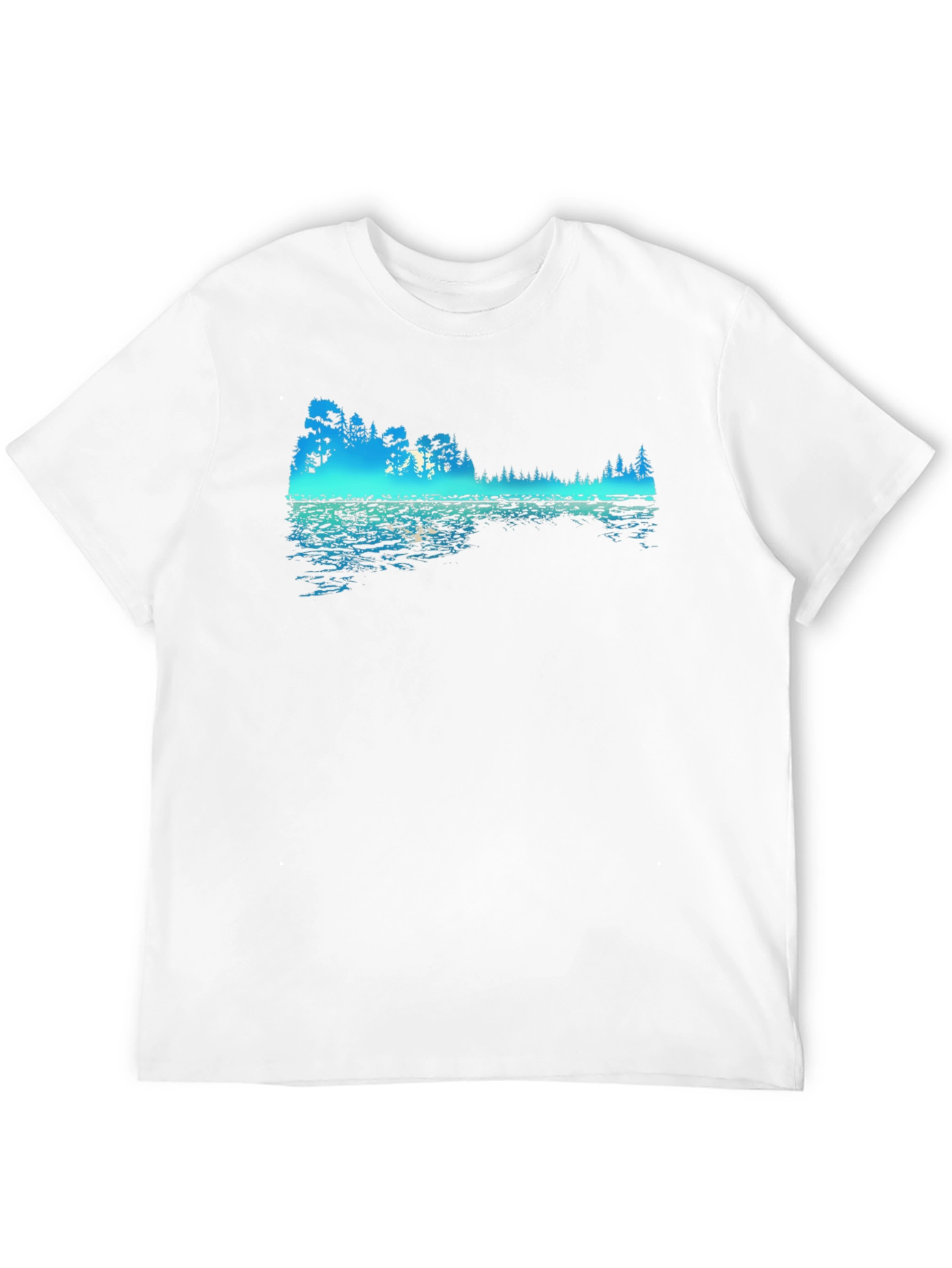 Nature Reflection Graphic Black T-Shirt