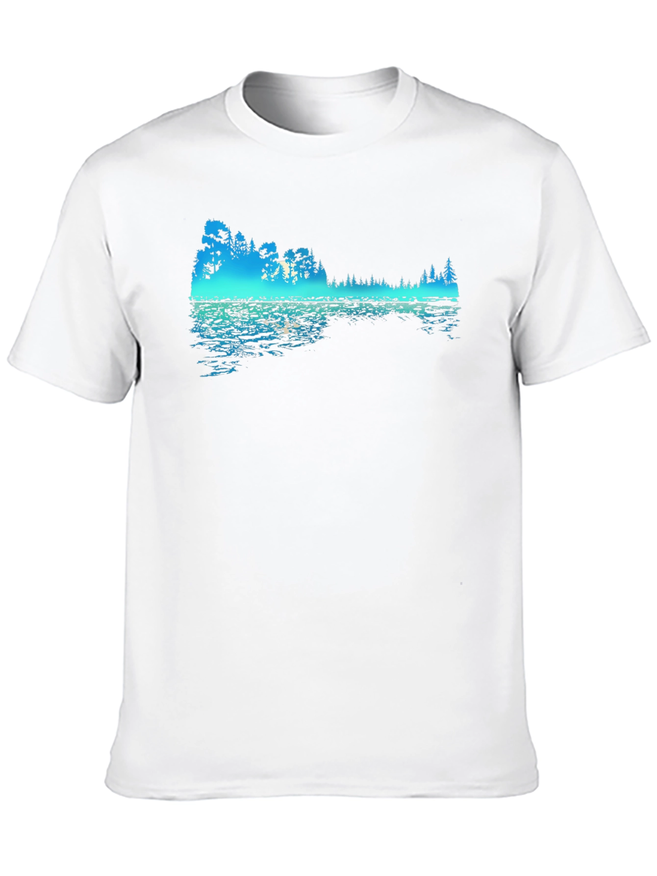 Nature Reflection Graphic Black T-Shirt