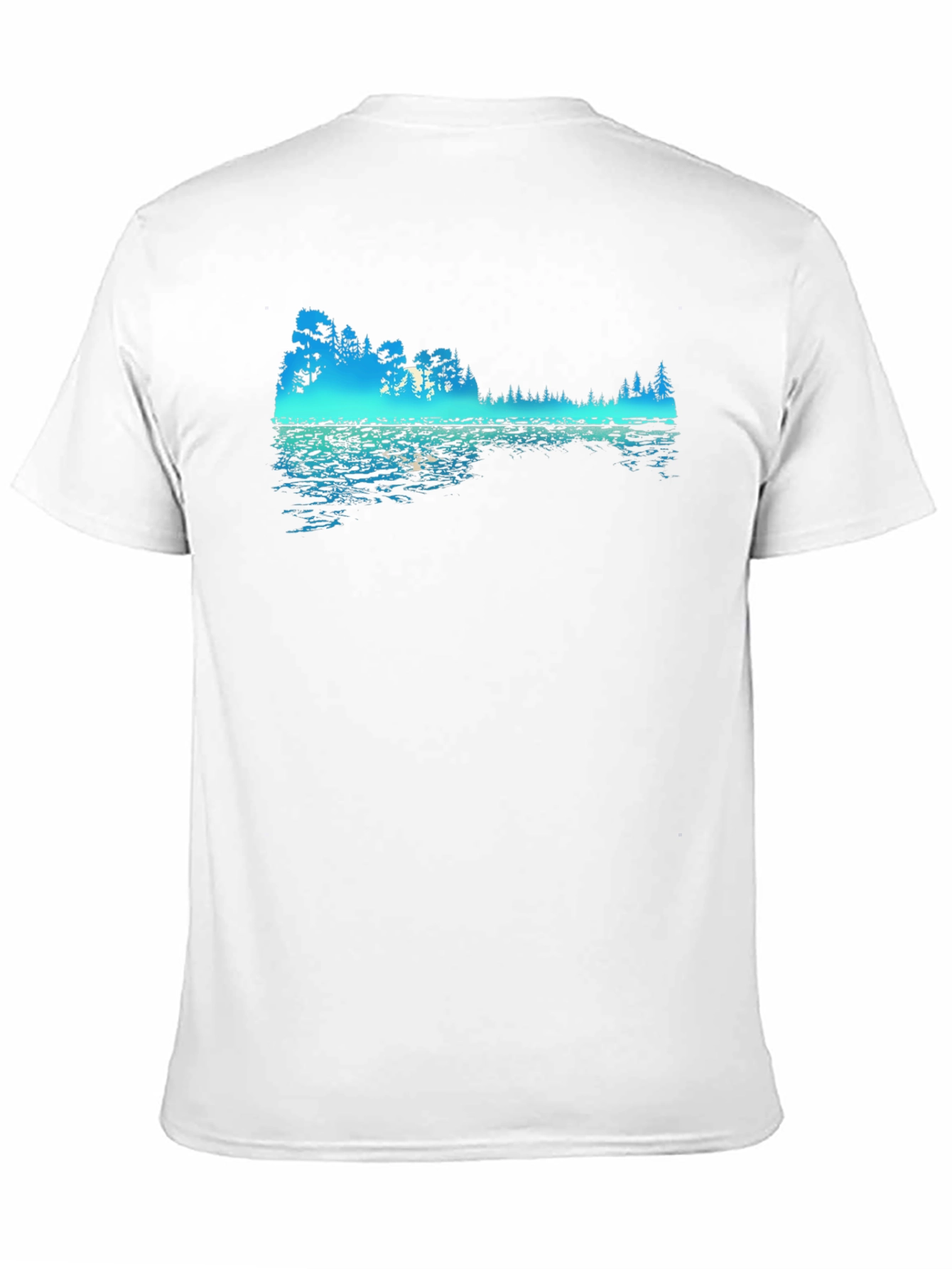 Nature Reflection Graphic Black T-Shirt