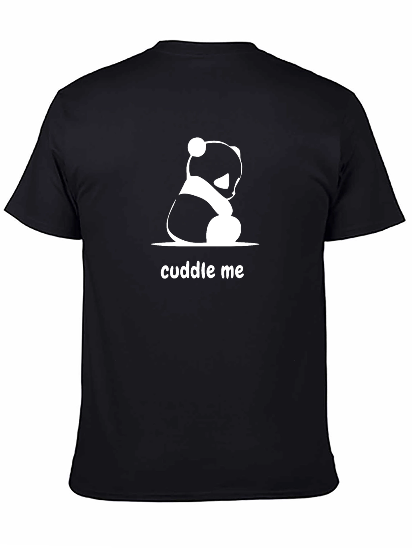 Cuddle Me Panda Bear Black T-Shirt