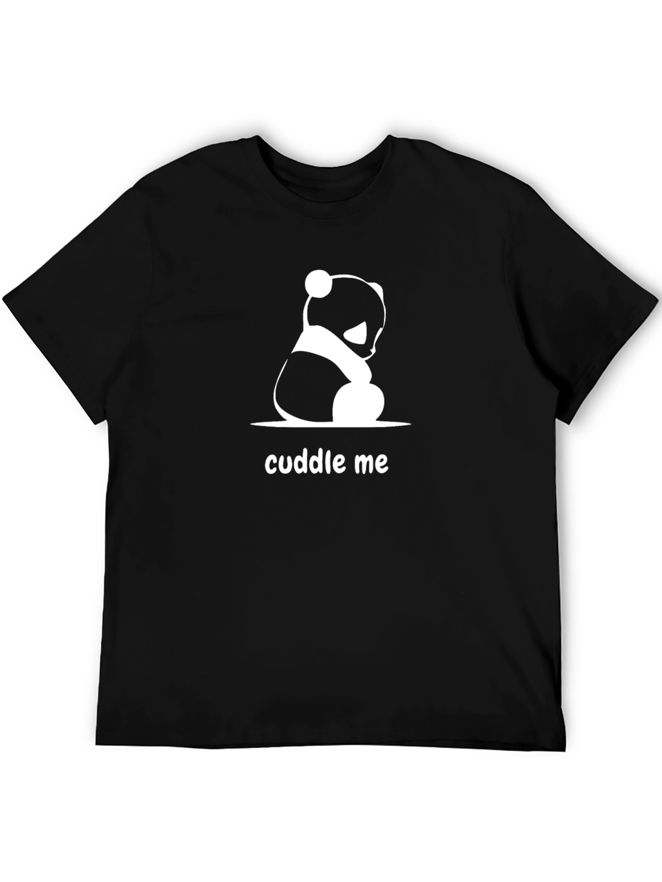 Cuddle Me Panda Bear Black T-Shirt