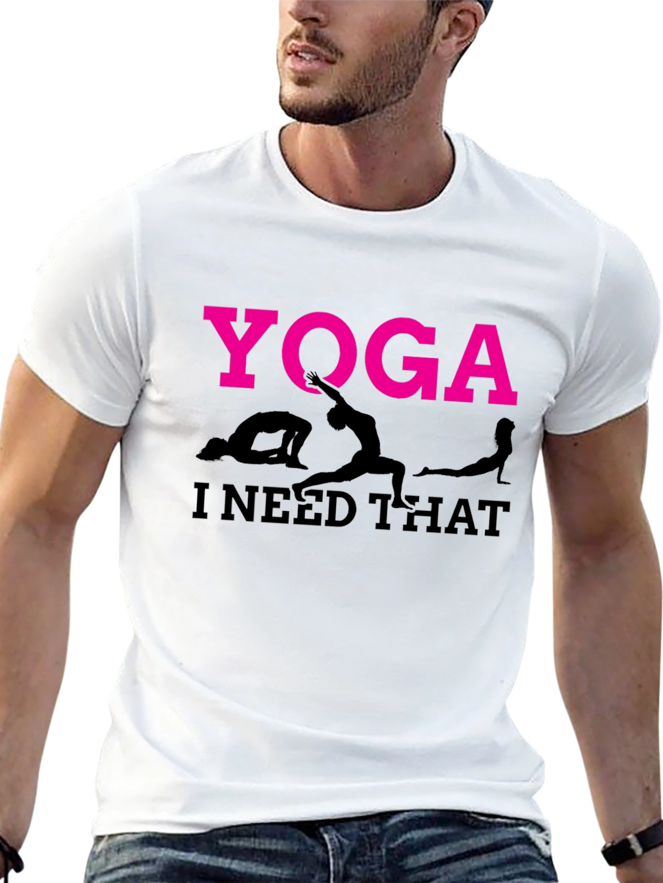 Yoga I Need That T-Shirt Black Cotton Tee