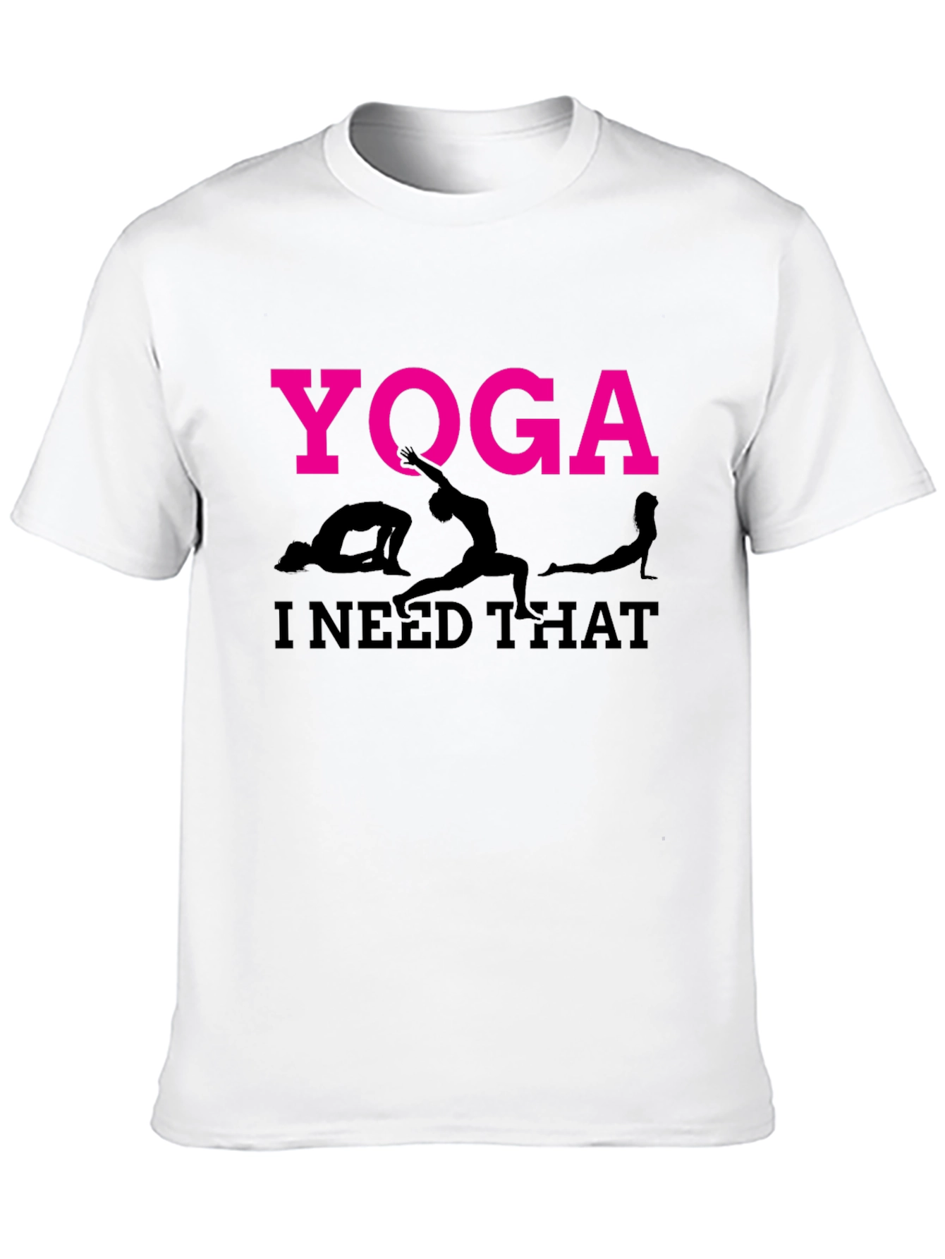 Yoga I Need That T-Shirt Black Cotton Tee