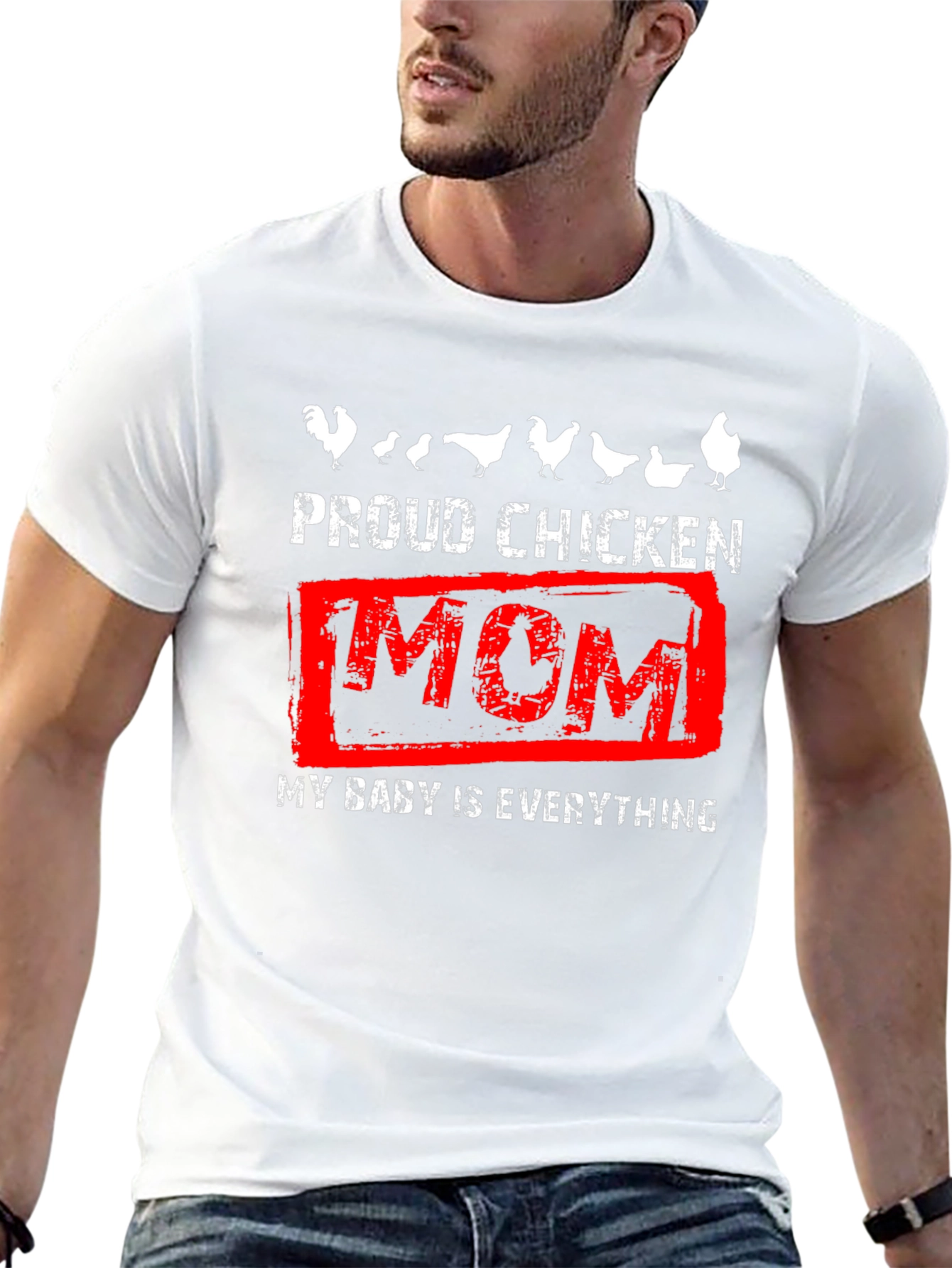 Proud Chicken Mom Graphic T-Shirt