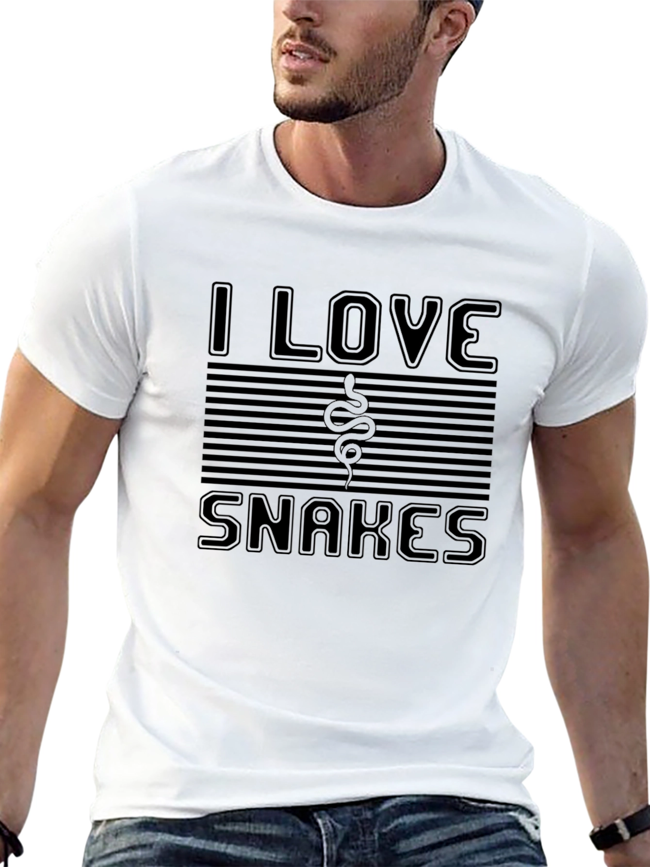 I Love Snakes T-Shirt Unique Design