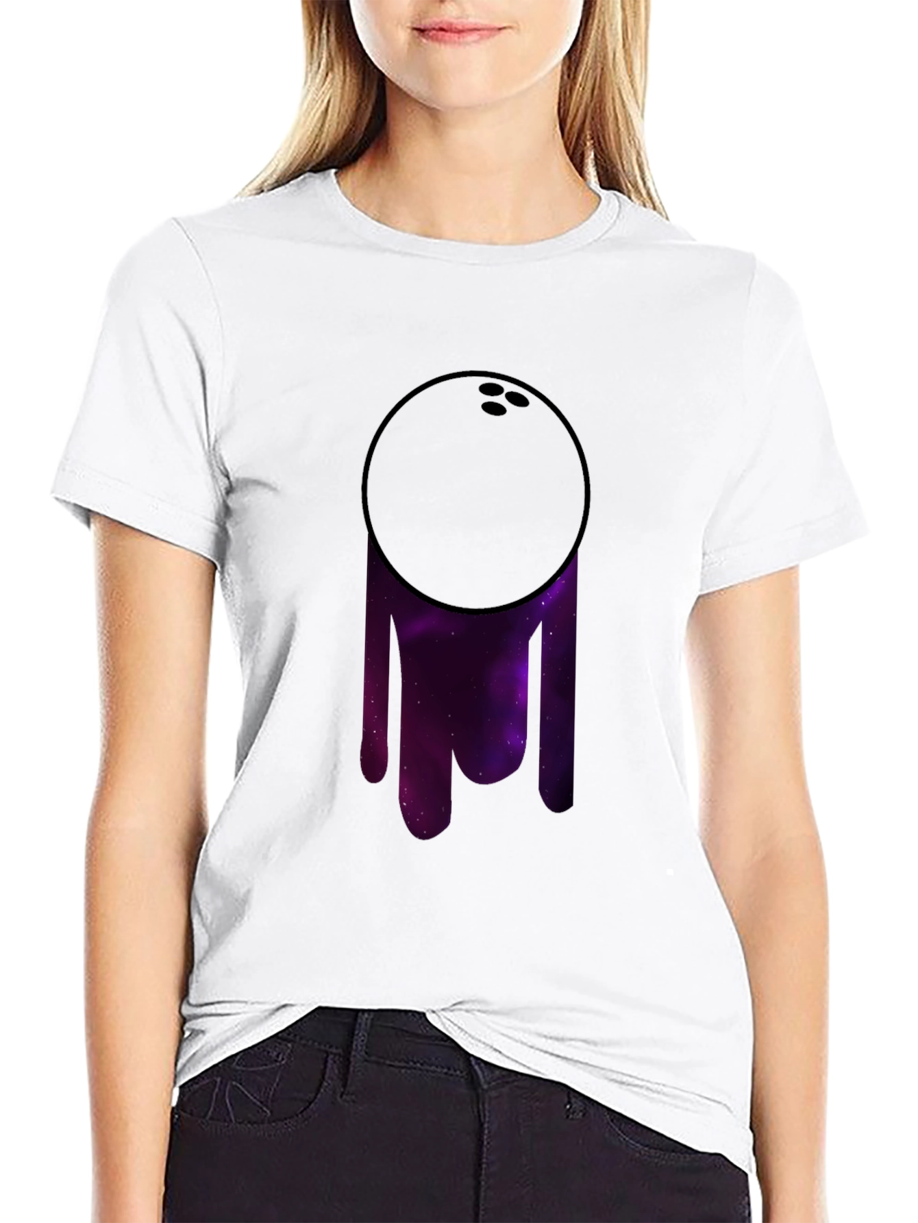 Cosmic Bowling Ball Graphic Tee - Black