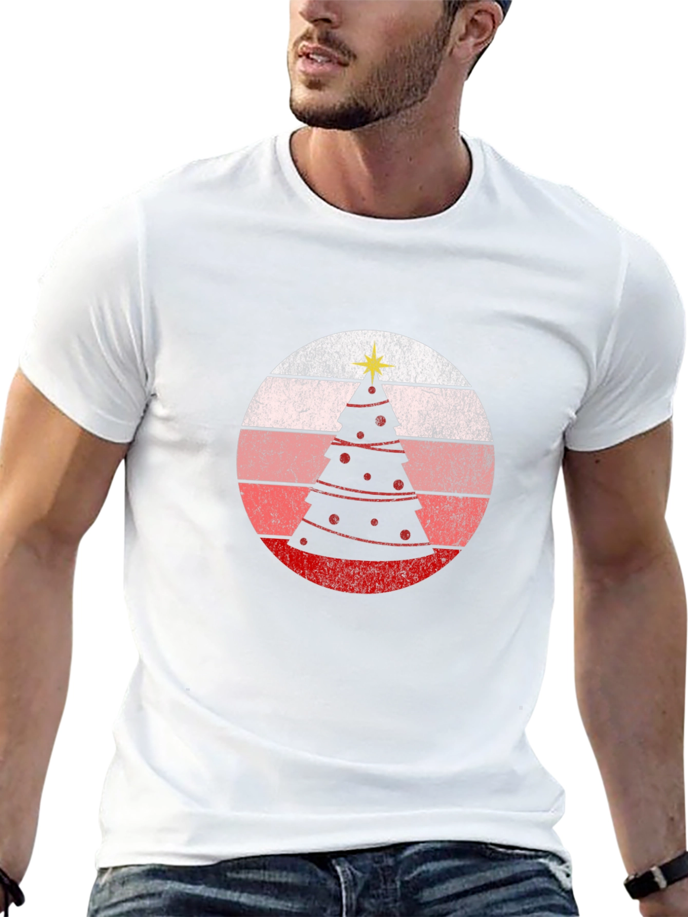 Retro Christmas Tree Graphic Tee
