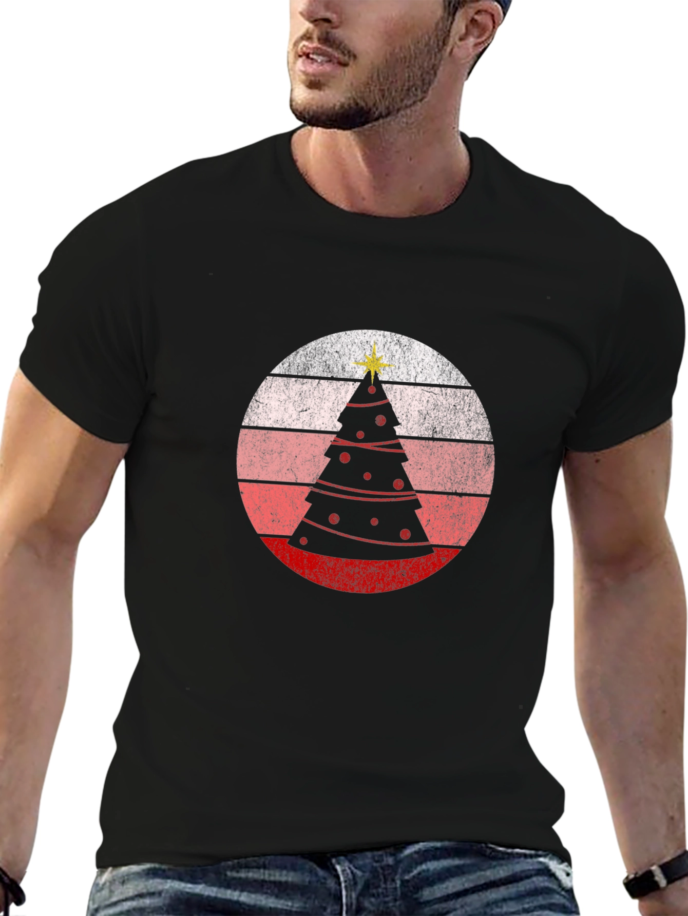 Retro Christmas Tree Graphic Tee