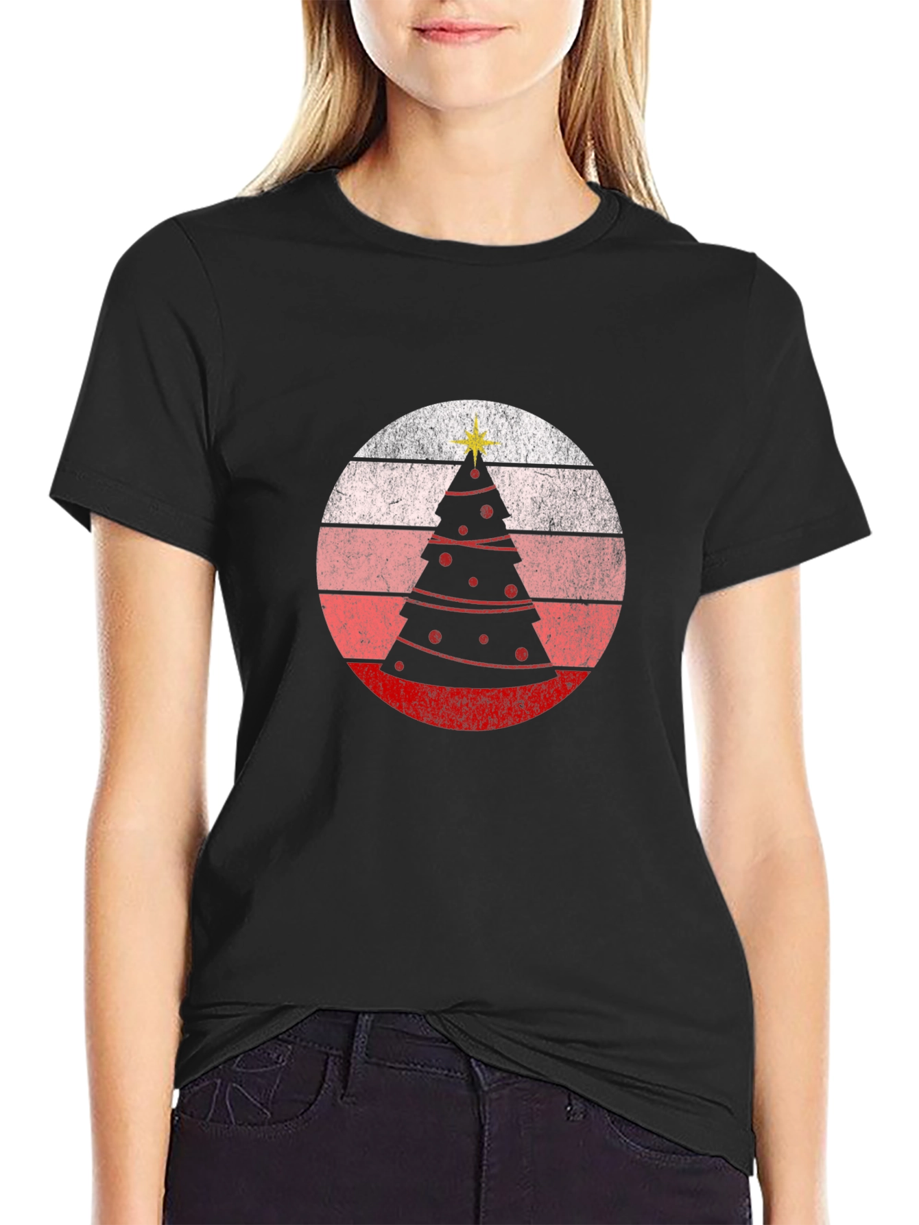 Retro Christmas Tree Graphic Tee