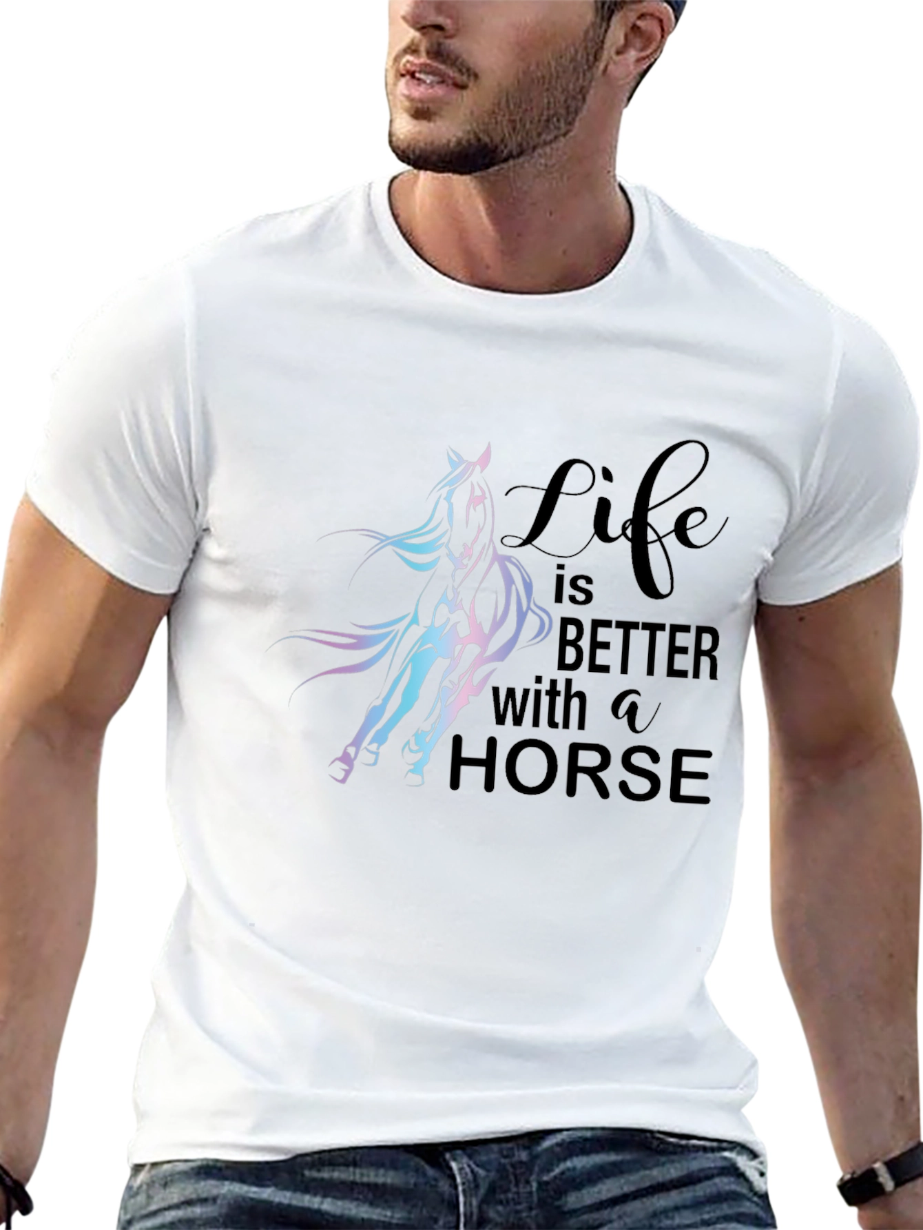 Life Is Better With A Horse Graphic T-Shirt