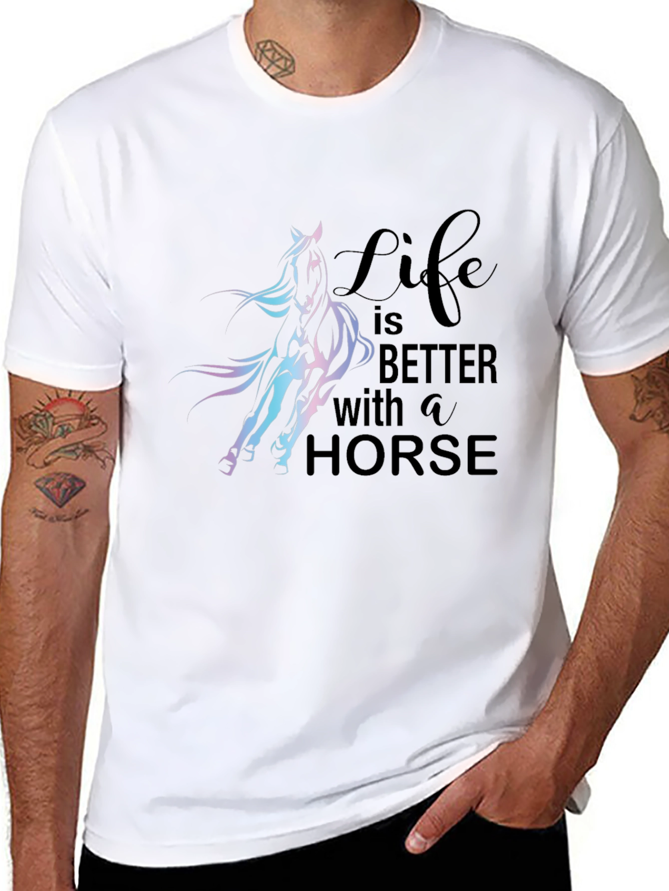 Life Is Better With A Horse Graphic T-Shirt