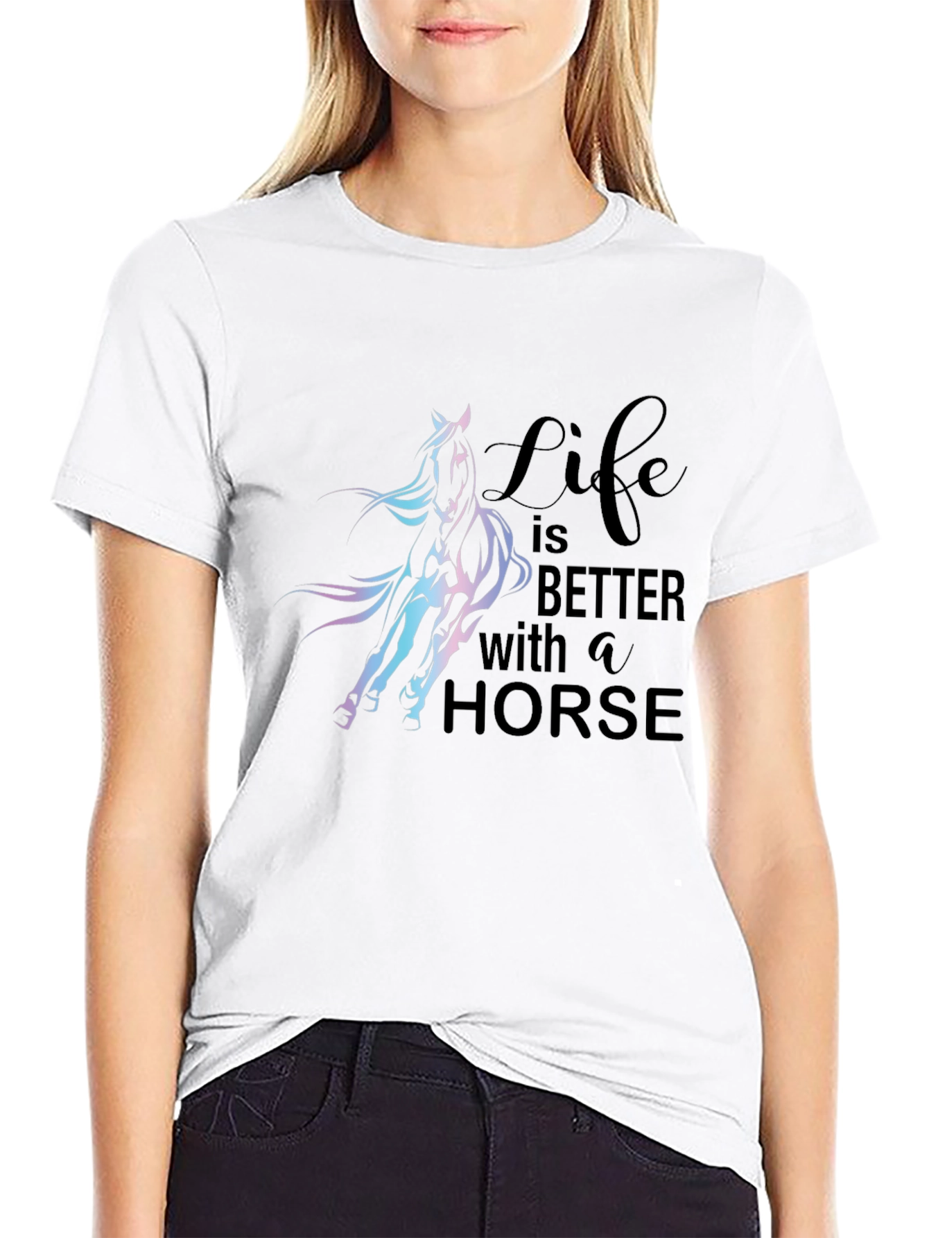Life Is Better With A Horse Graphic T-Shirt