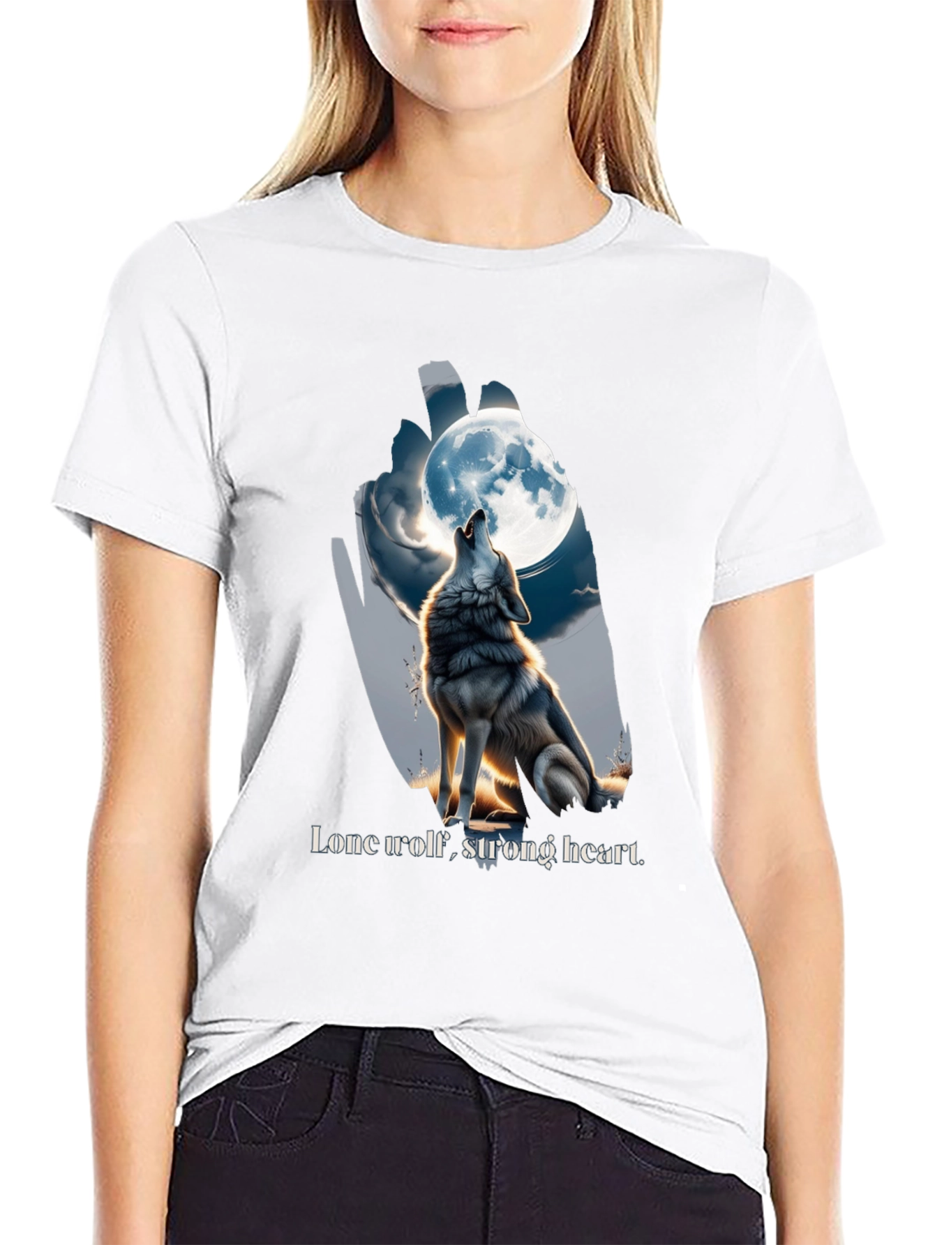 Lone Wolf Strong Heart Graphic Tee