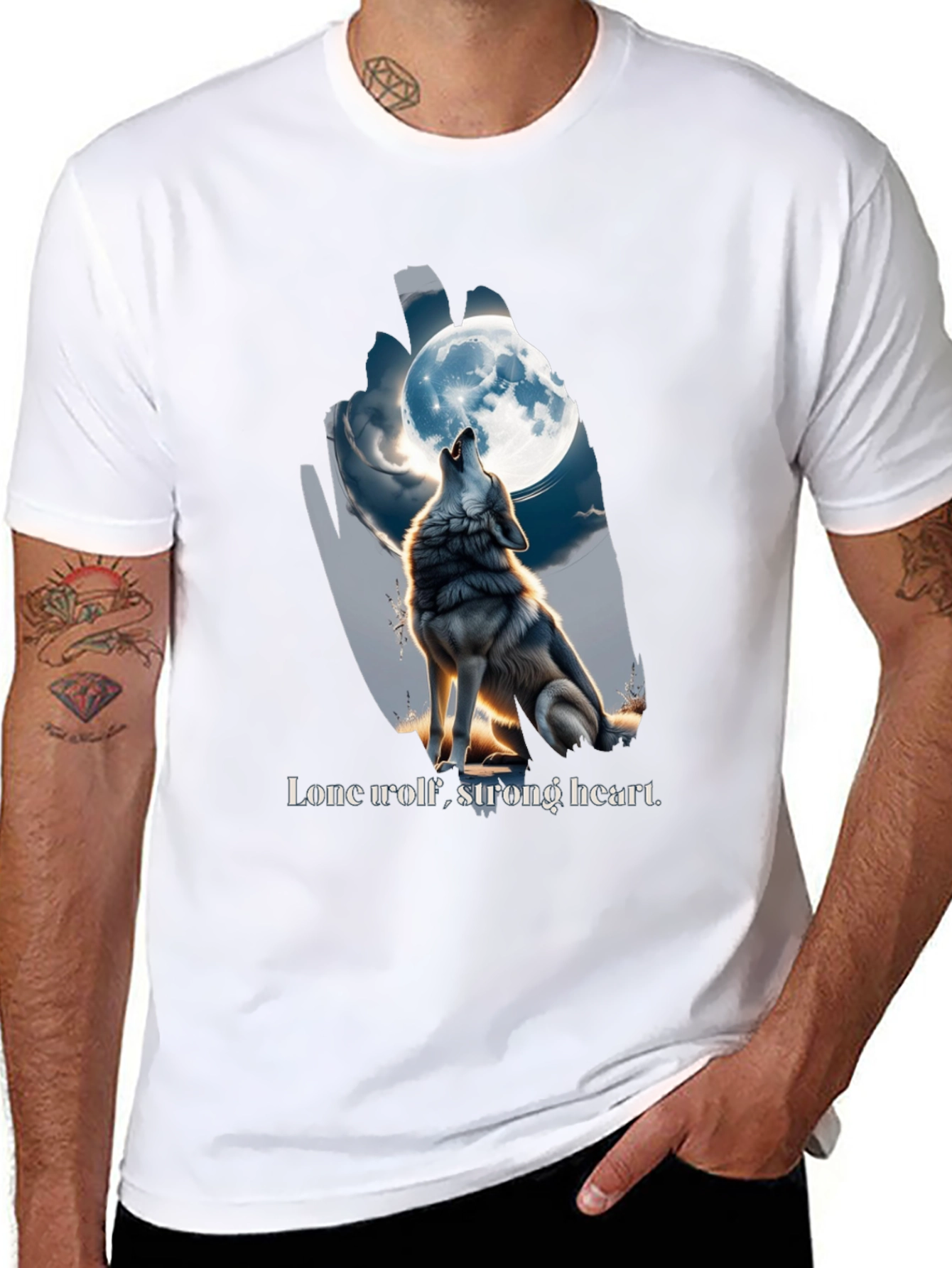 Lone Wolf Strong Heart Graphic Tee
